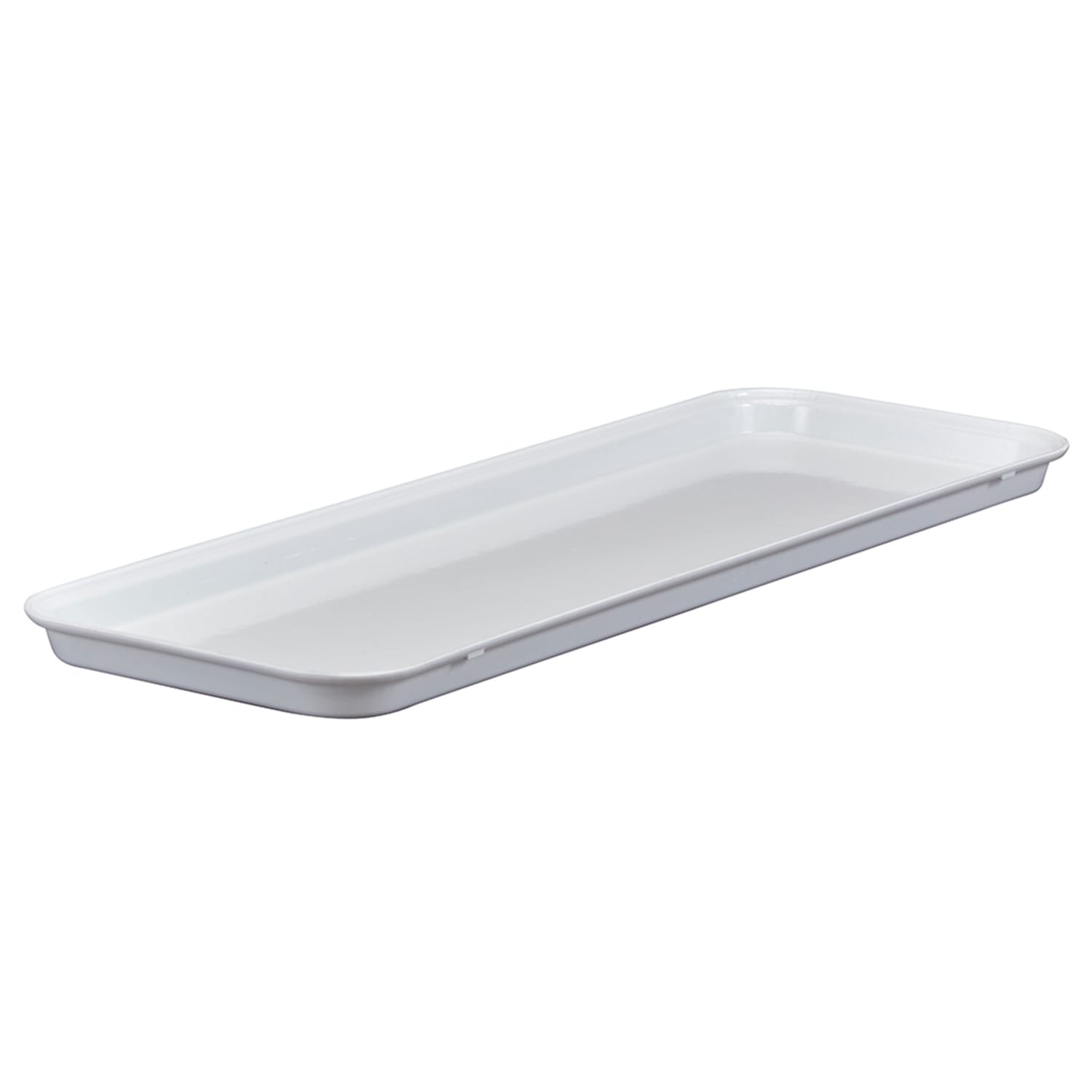 Cambro 10302MT148 Rectangular Market Display Tray - 10 7/16 x 30 x 2, White, 1 Dozen