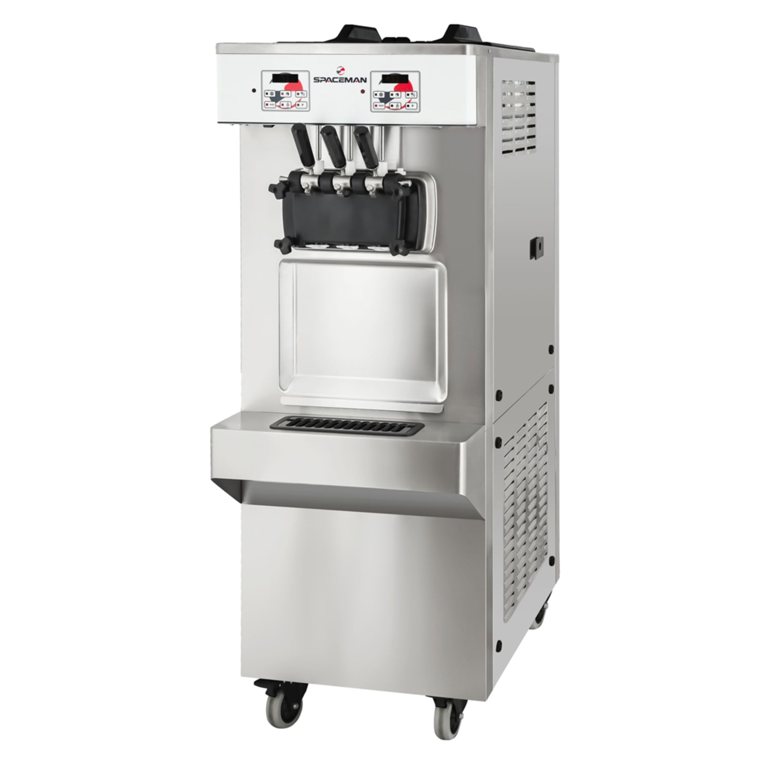 Spaceman 6378-C 3-PHASE Soft Serve Ice Cream Machine w/ Two 20 qt Flavor Hoppers, 208-230v/3ph, Silver