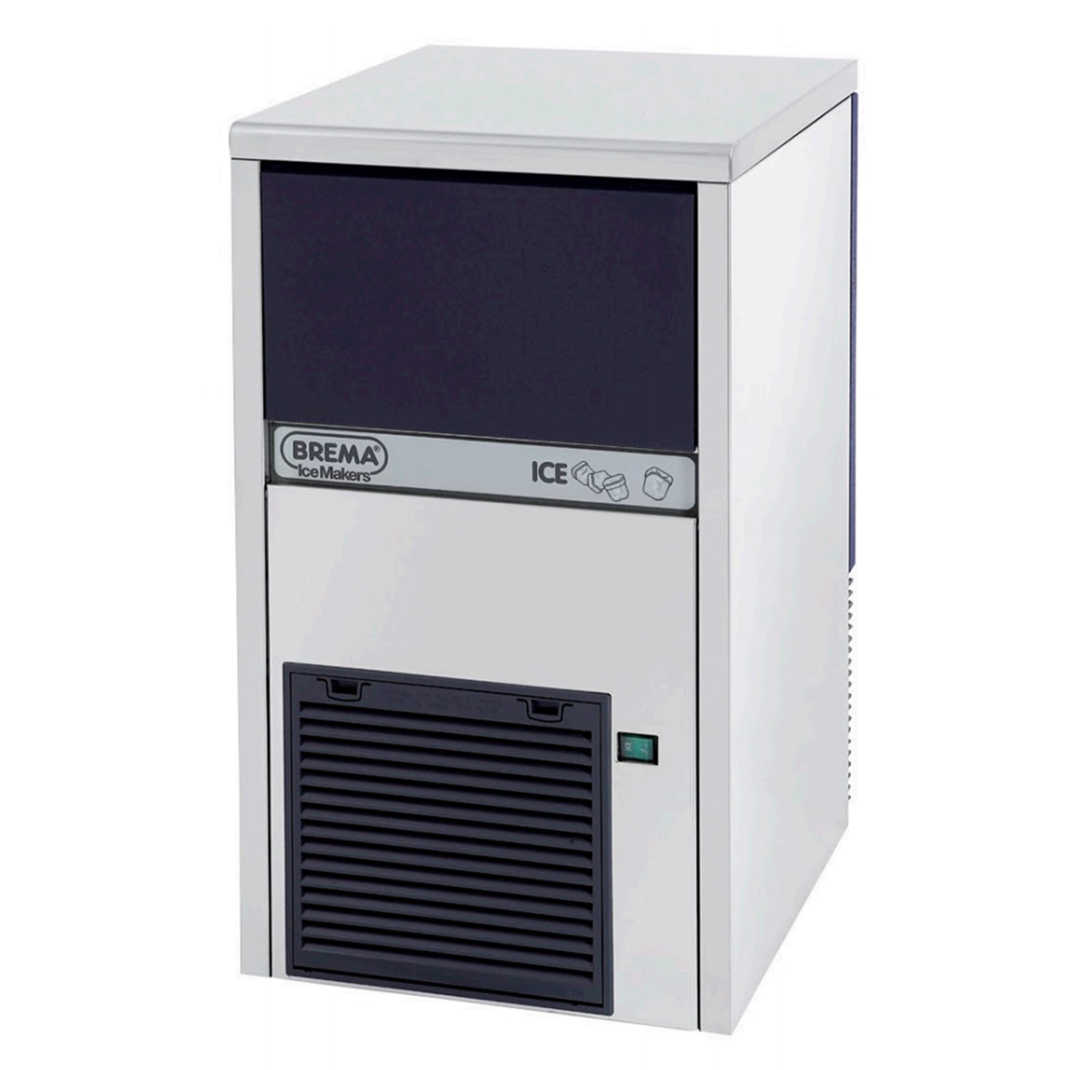 Eurodib CB249A 15 3/8W Brema Top Hat Undercounter Commercial Ice Machine - 55 lbs/day, Air Cooled, Stainless Steel, 115 V