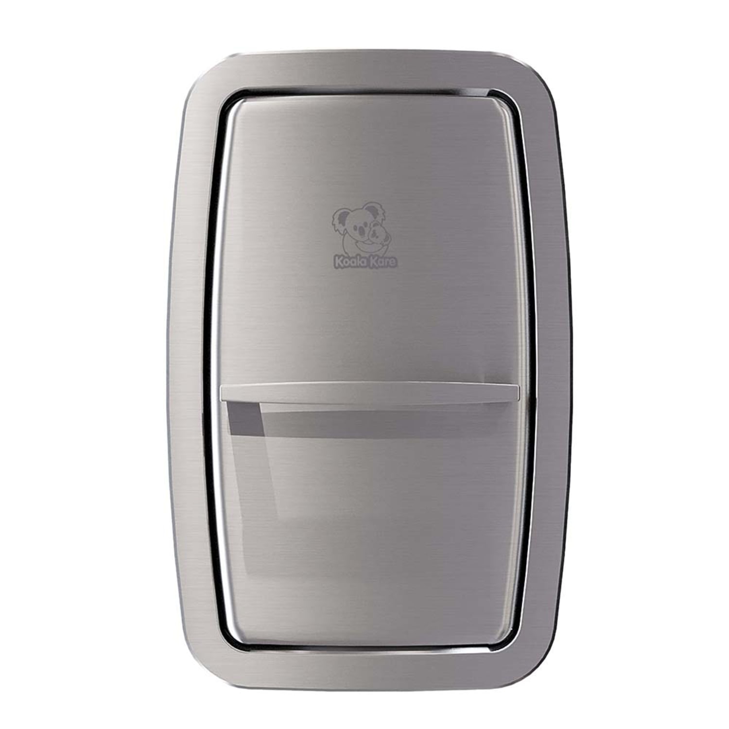 Koala Kare KB311-SSRE Vertical Recessed Changing Station - Gray Plastic Bed, Satin Stainless Exterior, Stainless Steel/Polypropylene, ADA Compliant, Silver