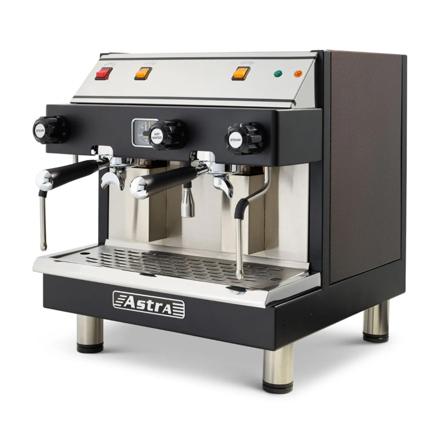 Astra M2CS-019 Semi Automatic Commercial Espresso Machine w/ 2 Groups & 2 Steam Wands - 220v/1ph, Semi-Automatic, Compact, Stainless Steel