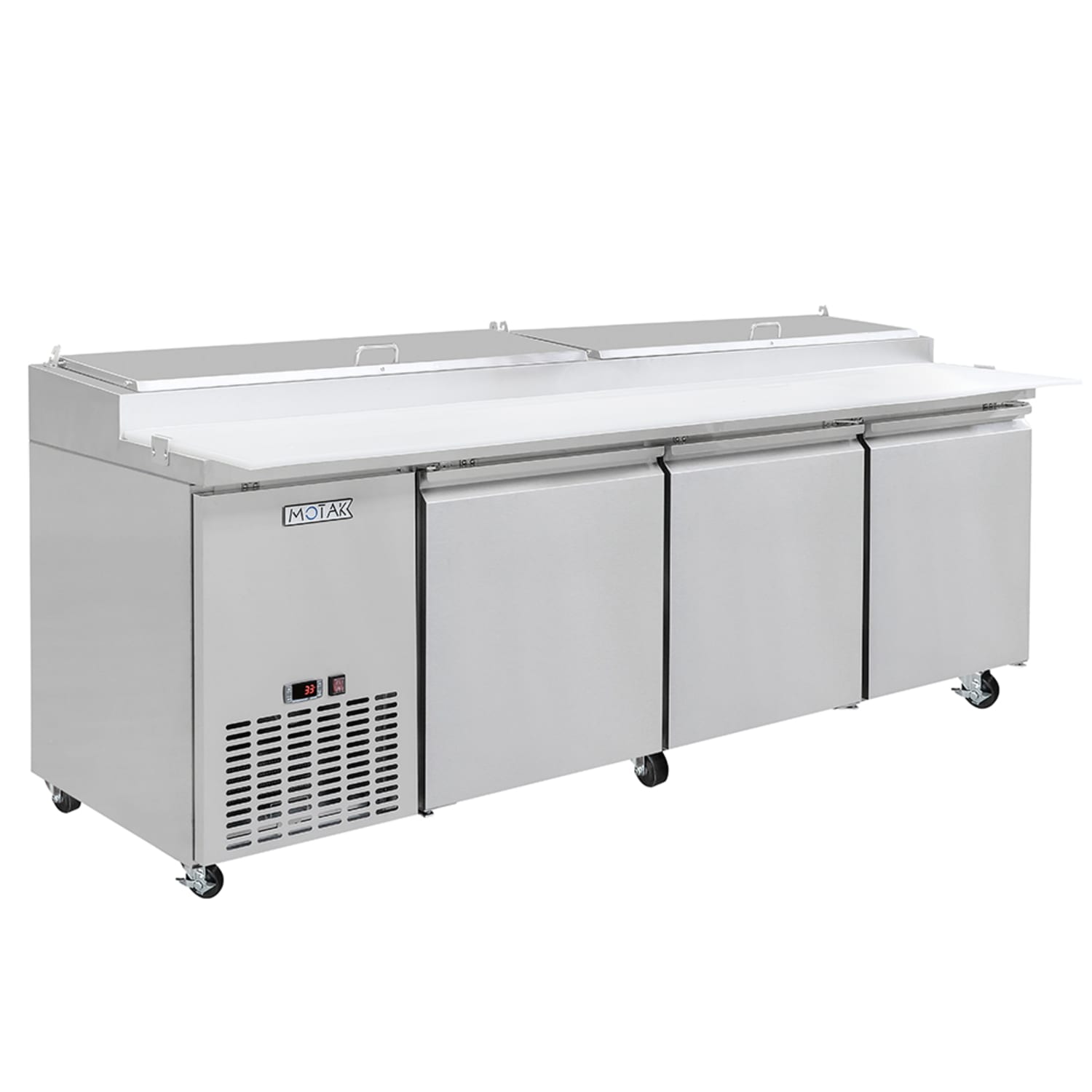 MoTak MPR-93-X 91 7/8 Pizza Prep Table w/ Refrigerated Base, 115v, Stainless Steel
