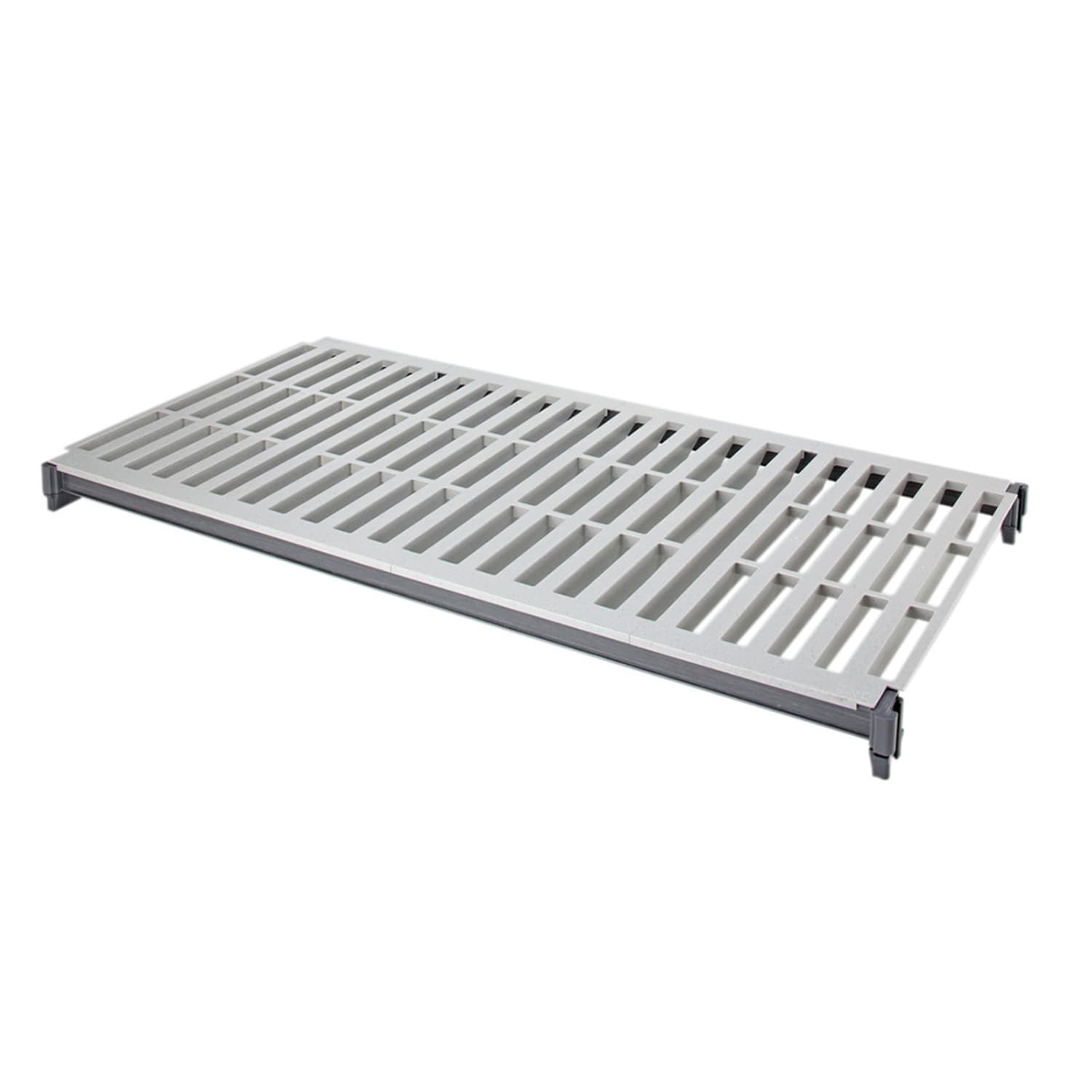 Cambro CBSK1830V1580 Camshelving Basics Polymer Louvered Shelf Kit - 18 x 30, Brushed Graphite