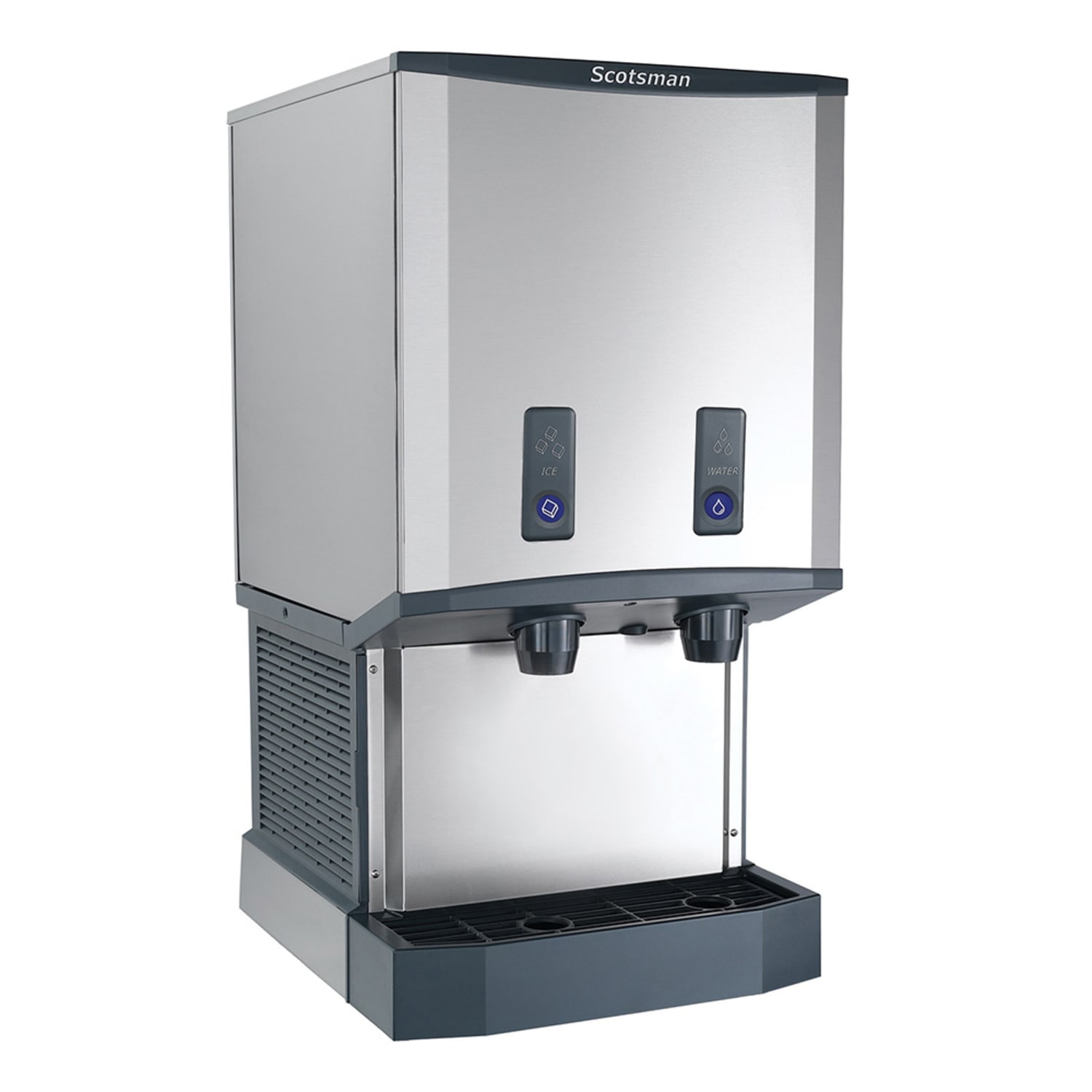 Scotsman HID540WBX-1 500 lb Countertop Water & Nugget Ice Dispenser for Commercial Ice Machines w/ Filter - 40 lb Storage, Cup Fill, Push-Button, Water Dispenser for Commercial Ice Machines, Water Cooled, Stainless Steel, 115 V