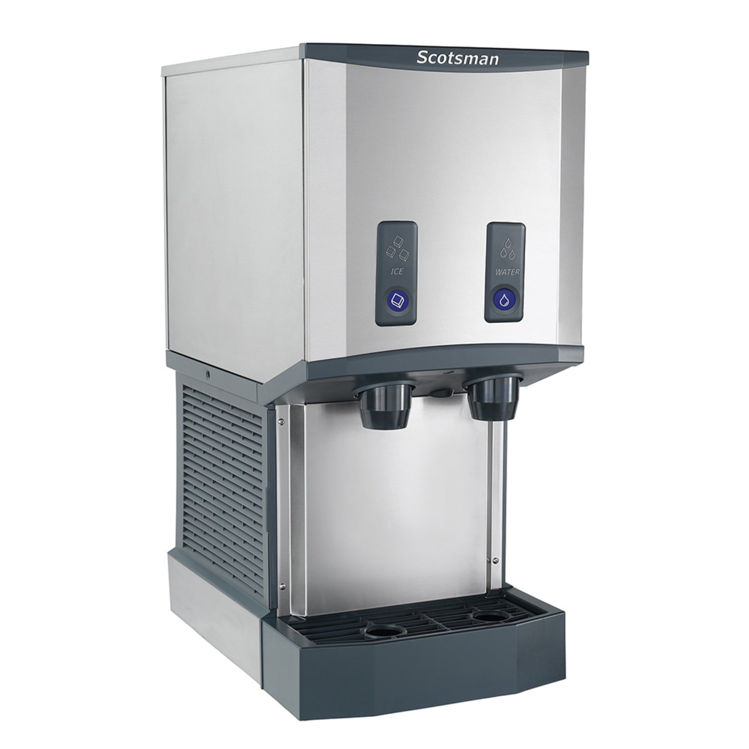 Scotsman HID312ABX-1 260 lb Countertop Water & Nugget Ice Dispenser for Commercial Ice Machines w/ Filter - 12 lb Storage, Cup Fill, Push-Button, Air Cooled, Stainless Steel, 115 V