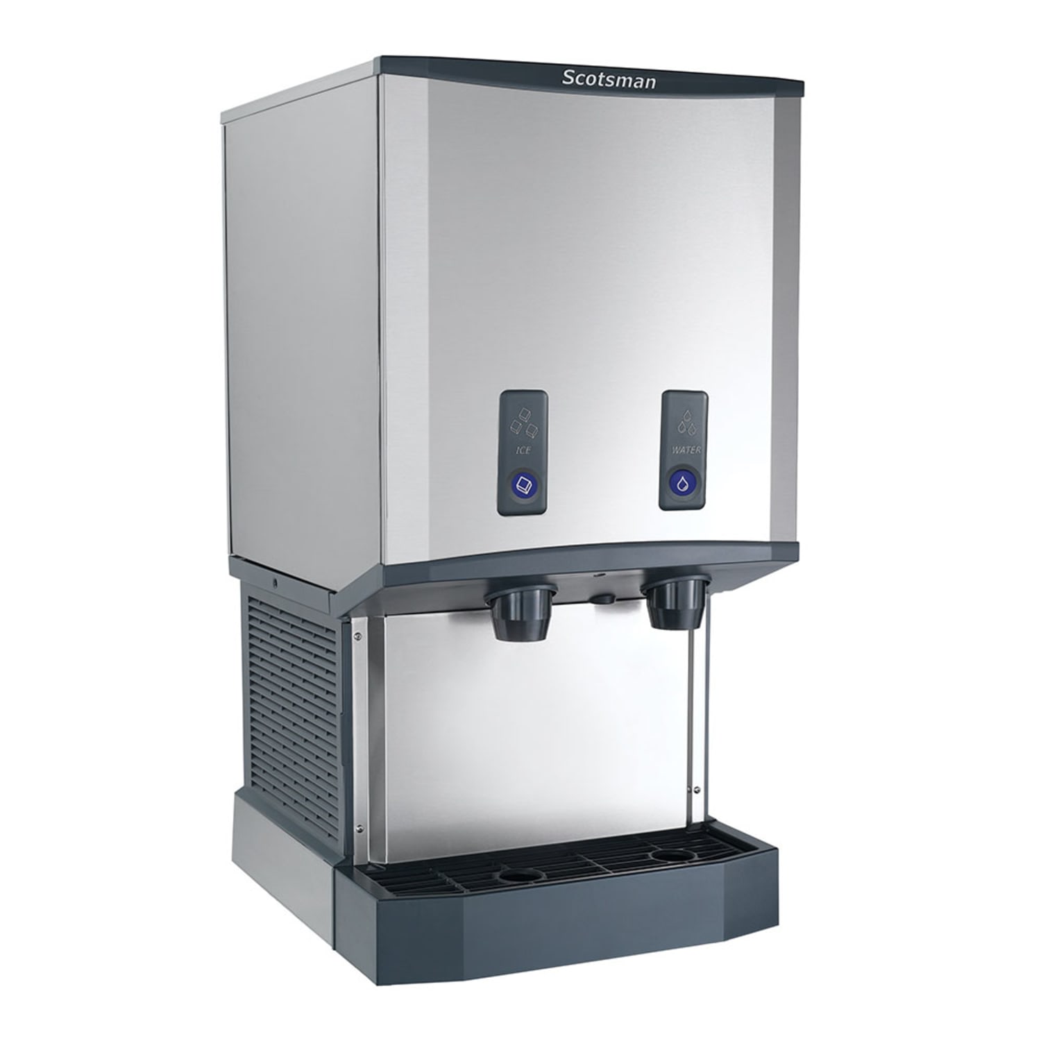 Scotsman HID540ABX-1 500 lb Countertop Water & Nugget Ice Dispenser for Commercial Ice Machines w/ Filter - 40 lb Storage, Cup Fill, Push-Button, Air Cooled, Stainless Steel, 115 V