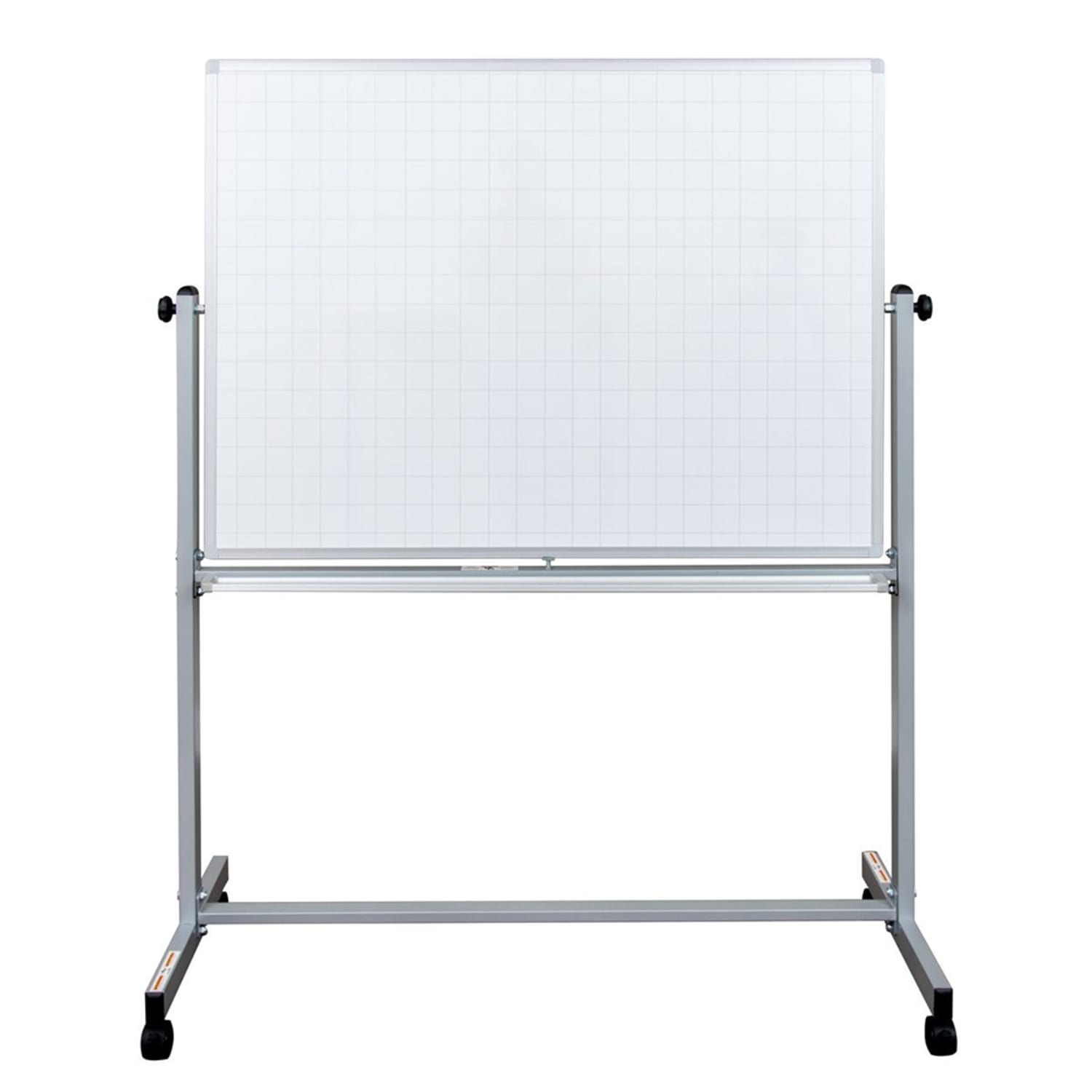 Luxor MB4836LB 48 x 36 Mobile Double Sided Whiteboard w/ Ghost Grid - 65 1/5H, Aluminum Frame