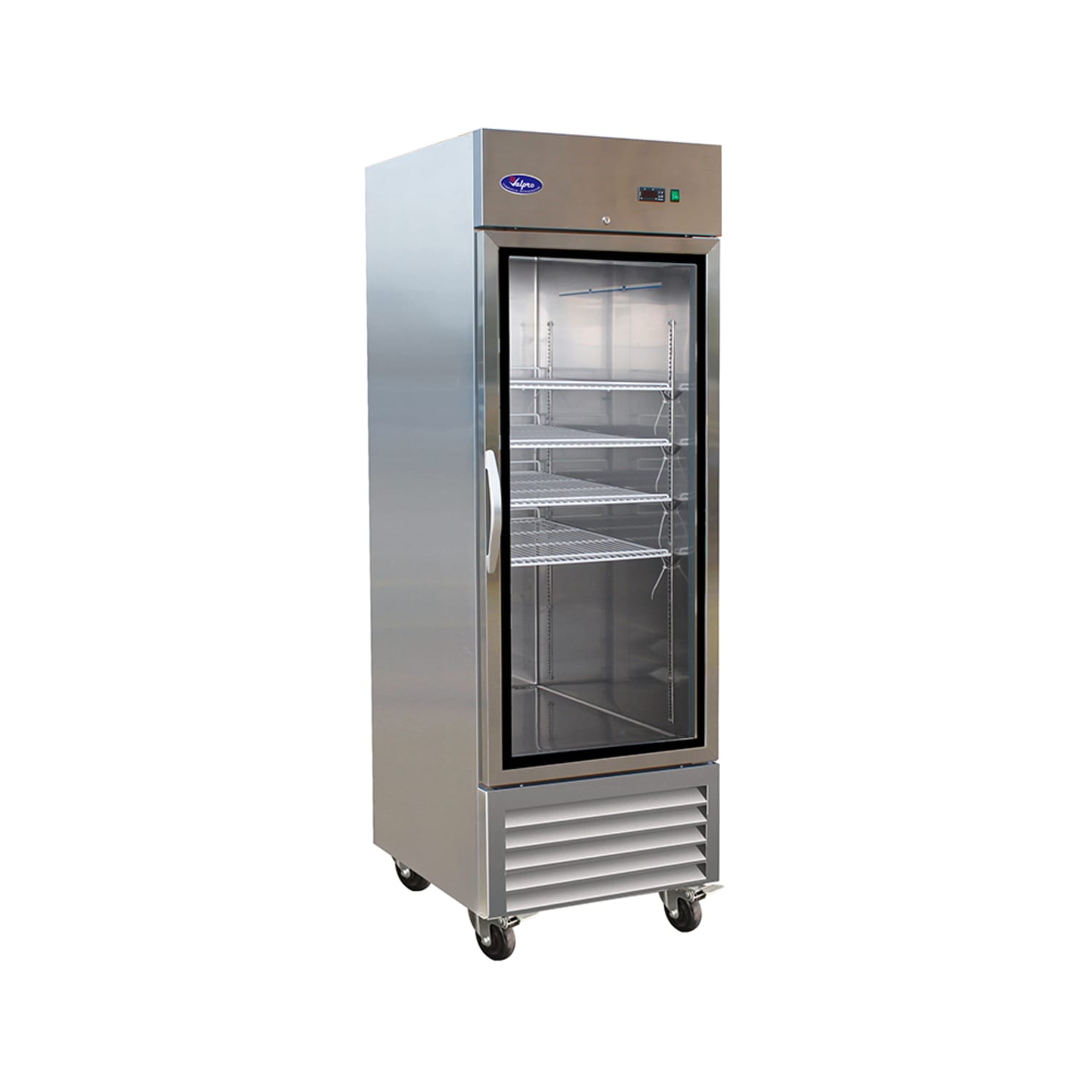 Valpro VP1FG-HC 26 4/5 1 Section Reach In Freezer, 1 Right Hinge Glass Door, 115v, 23-cu.-ft. Interior, Stainless Steel