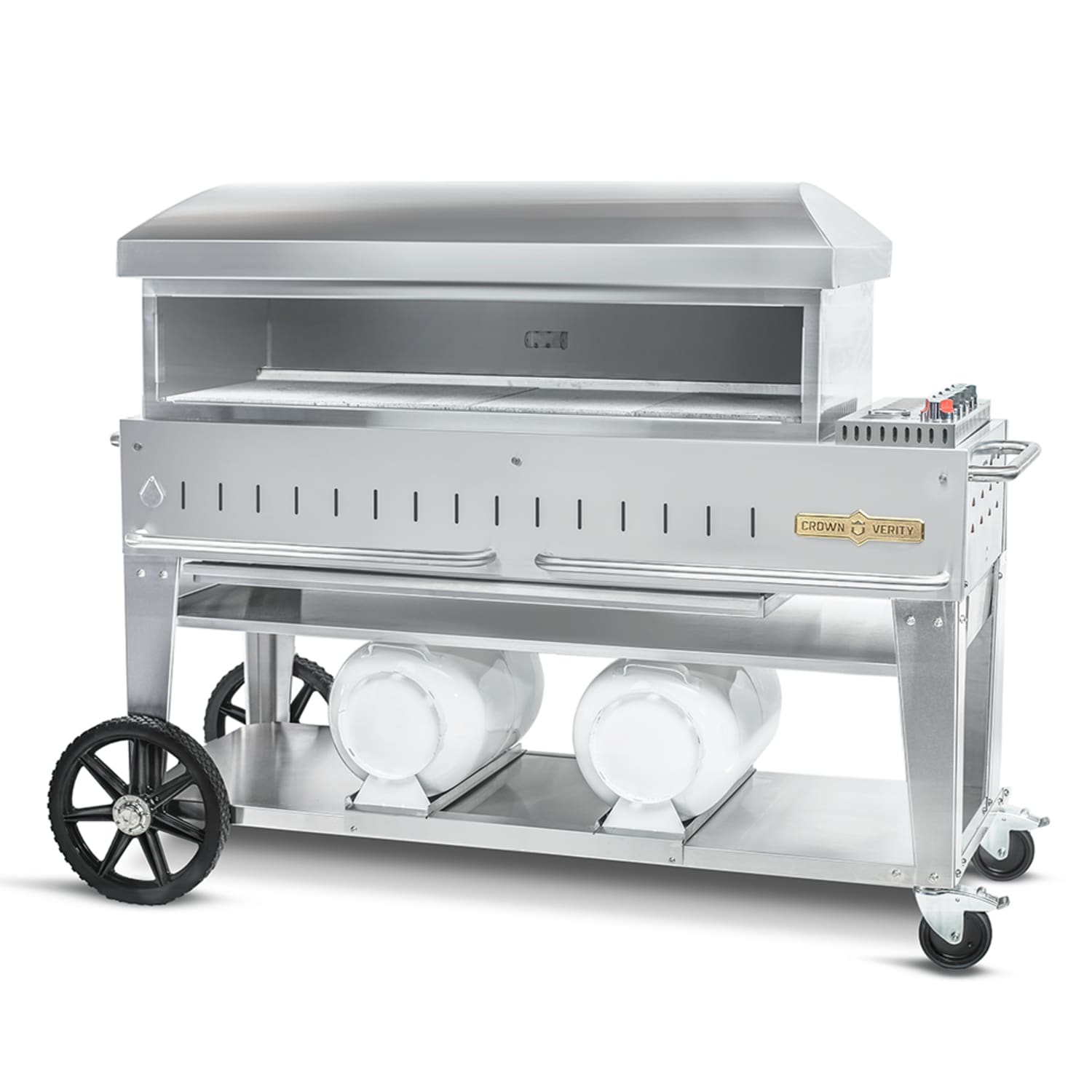 Crown Verity CV-PZ-48-MB Outdoor Pizza Deck Oven, Liquid Propane, LP Gas, Stainless Steel, Gas Type: LP