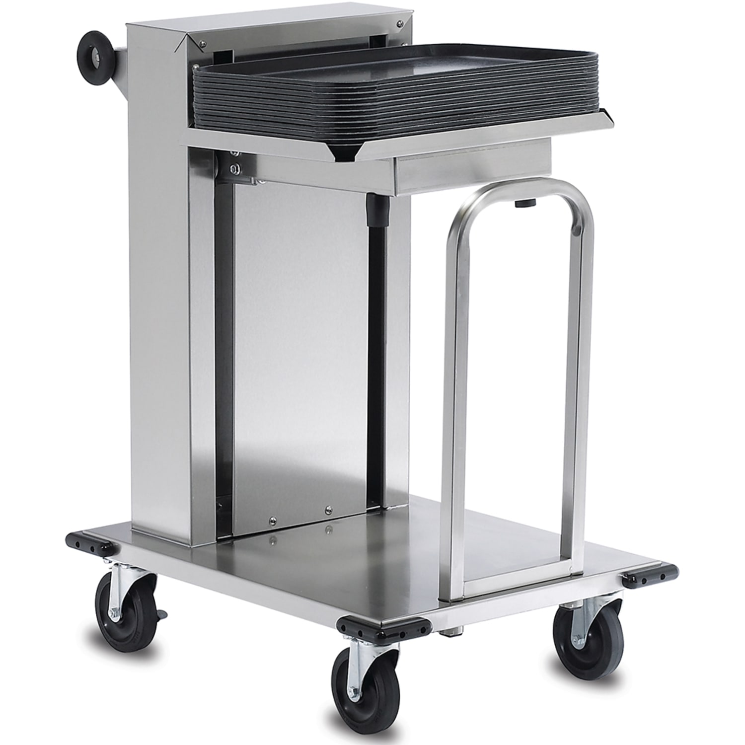 Dinex DXPIDT1C1418 Mobile Cantilever Tray Dispenser w/ 100 Tray Capacity, 14 x 18, Silver