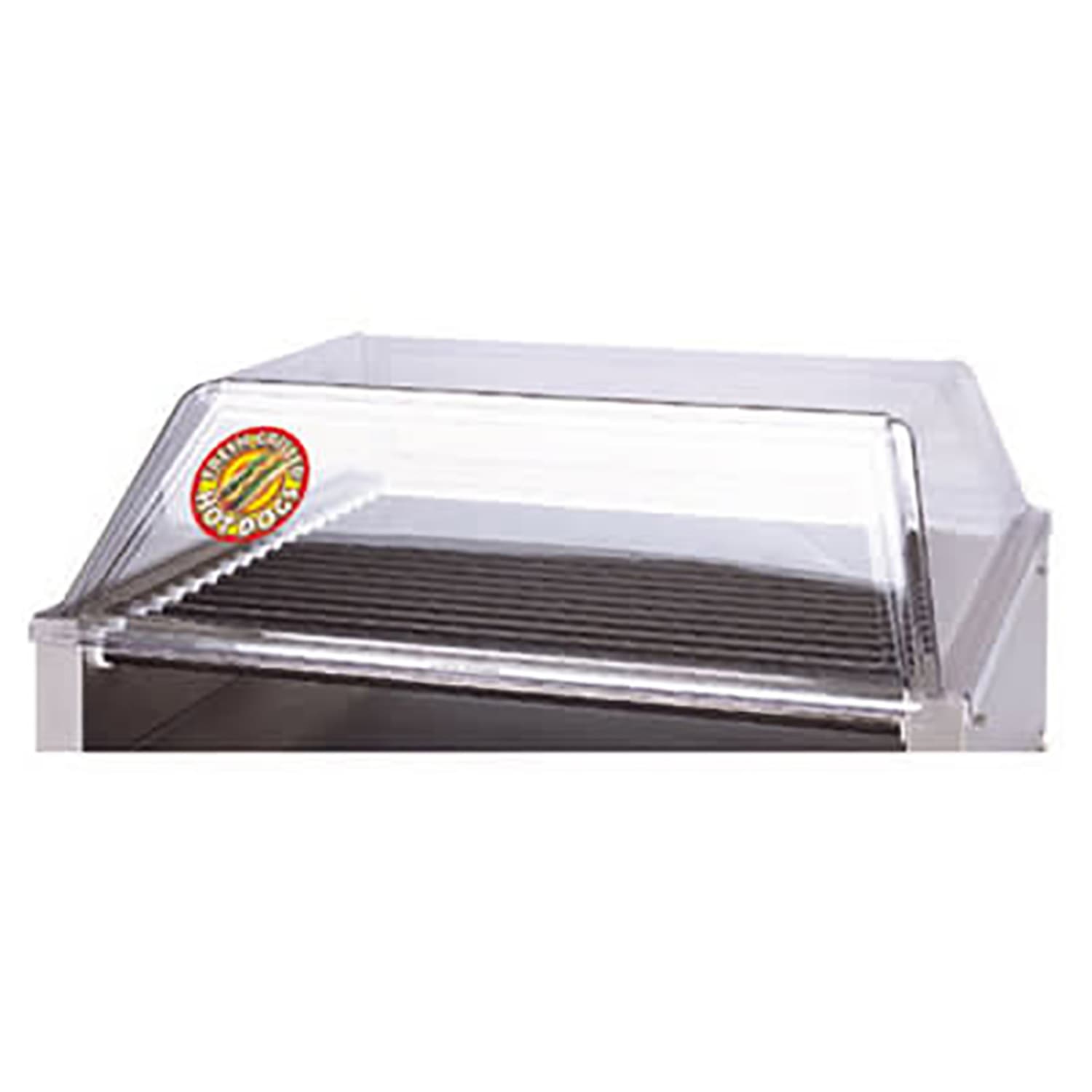 APW Wyott SG-50 (3A-50APWSG-1D) Sneeze Guard, Sloped Front Design, For Hot Dog Grills Approx 36 x 20 in, Removable Door, Clear