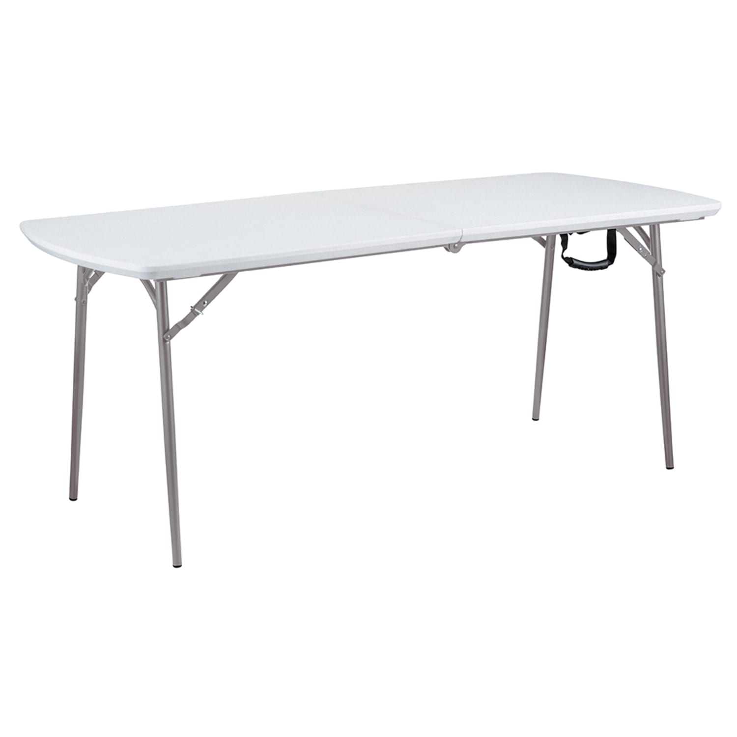 National Public Seating BMFIH3072 Folding Table w/ Speckled Gray Plastic Top & Gray Steel Frame - 72L x 30W x 29 1/2H