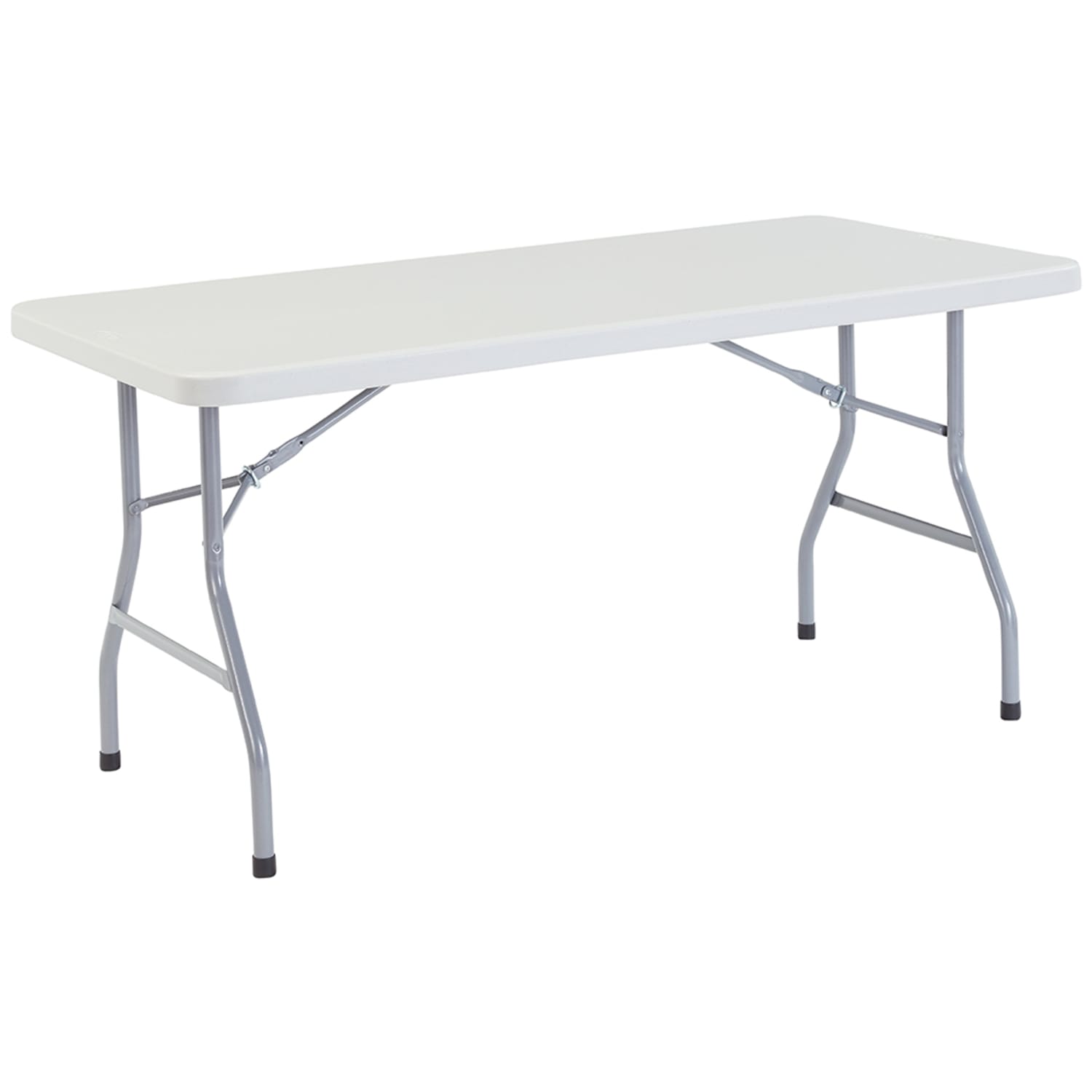 National Public Seating BT3060 Folding Table w/ Speckled Gray Plastic Top & Gray Steel Frame - 60L x 30W x 29 1/2H