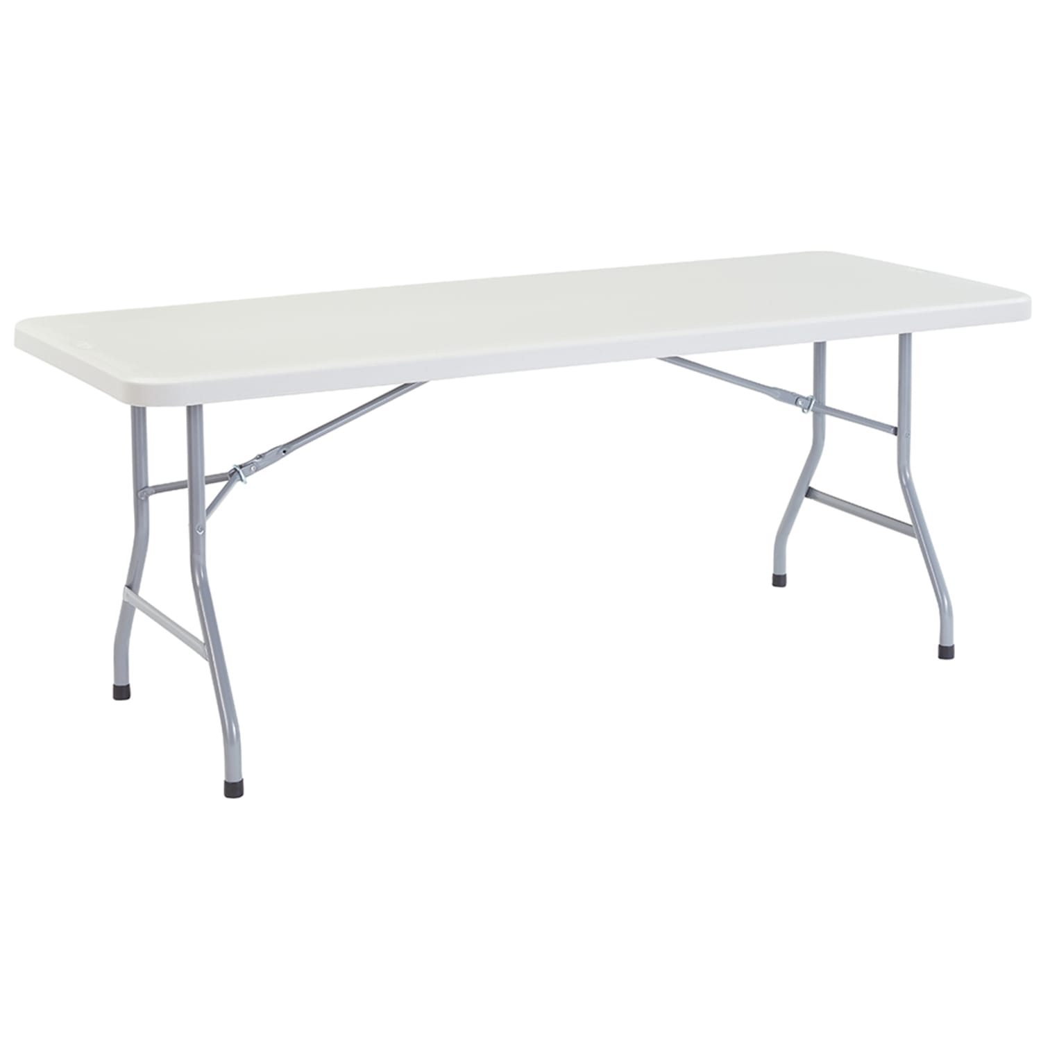 National Public Seating BT3072 Folding Table w/ Speckled Gray Plastic Top & Gray Steel Frame - 72L x 30W x 29 1/2H