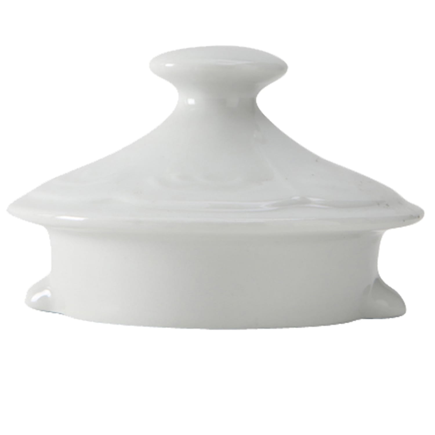 Tuxton CHT-170L Replacement Lid for CHT-170 Coffee/Tea Pot - China, Porcelain White, Embossed, 1 Dozen