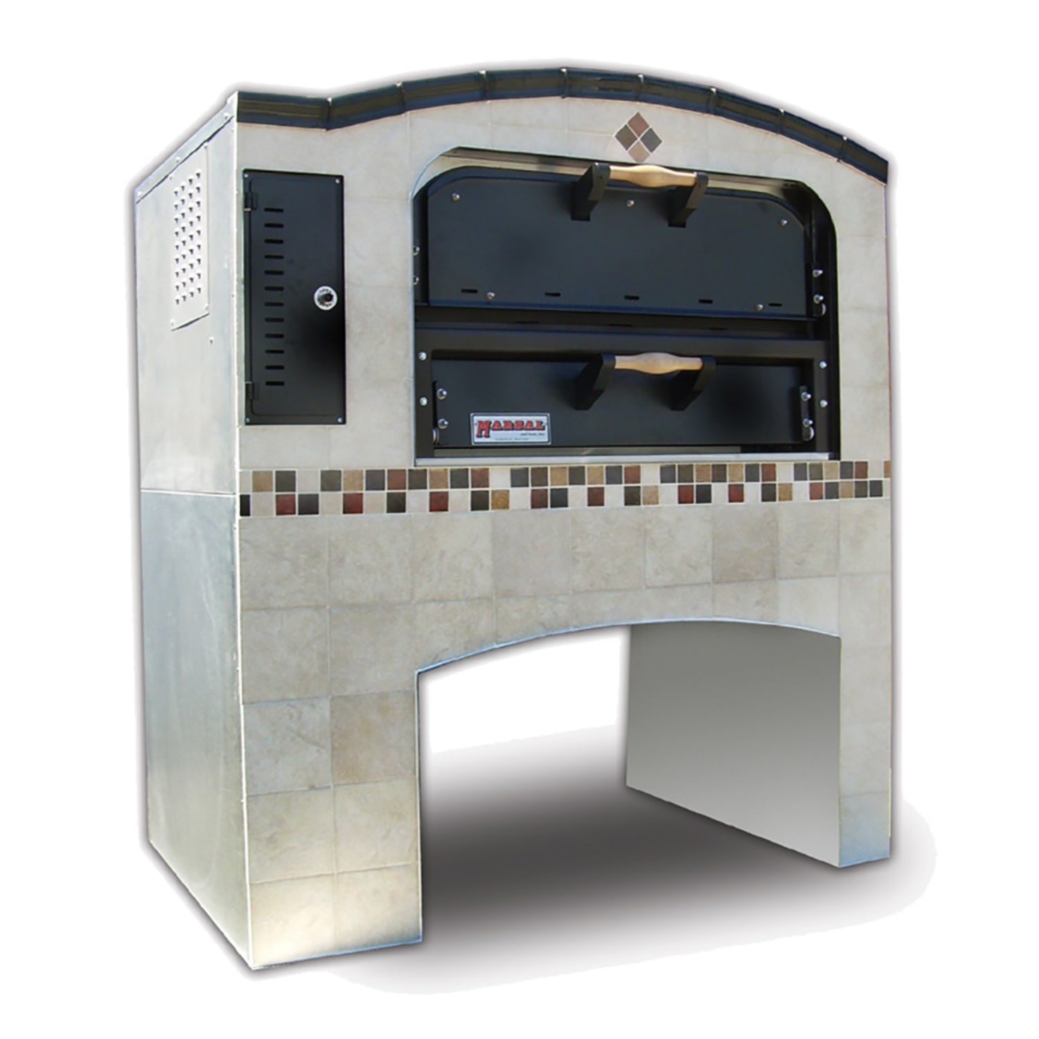 Marsal MB-236 STACKED Slice Series Floor Model Double Pizza Deck Oven - Natural Gas, Stainless Steel, Gas Type: NG