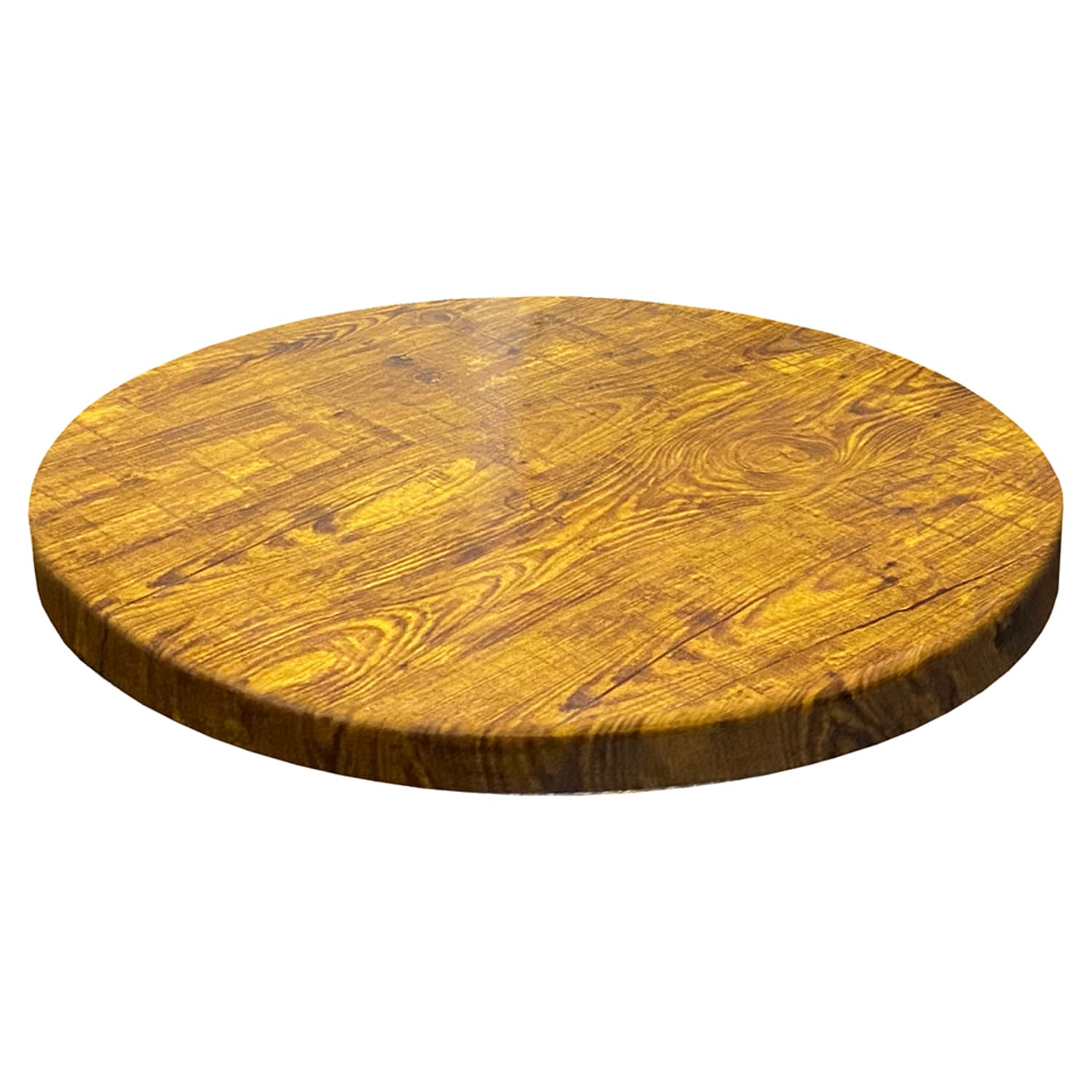 American Tables & Seating ATS-ATR30VT-W 30 Round Resin Table Top, Vintage Walnut, Brown, 2 in