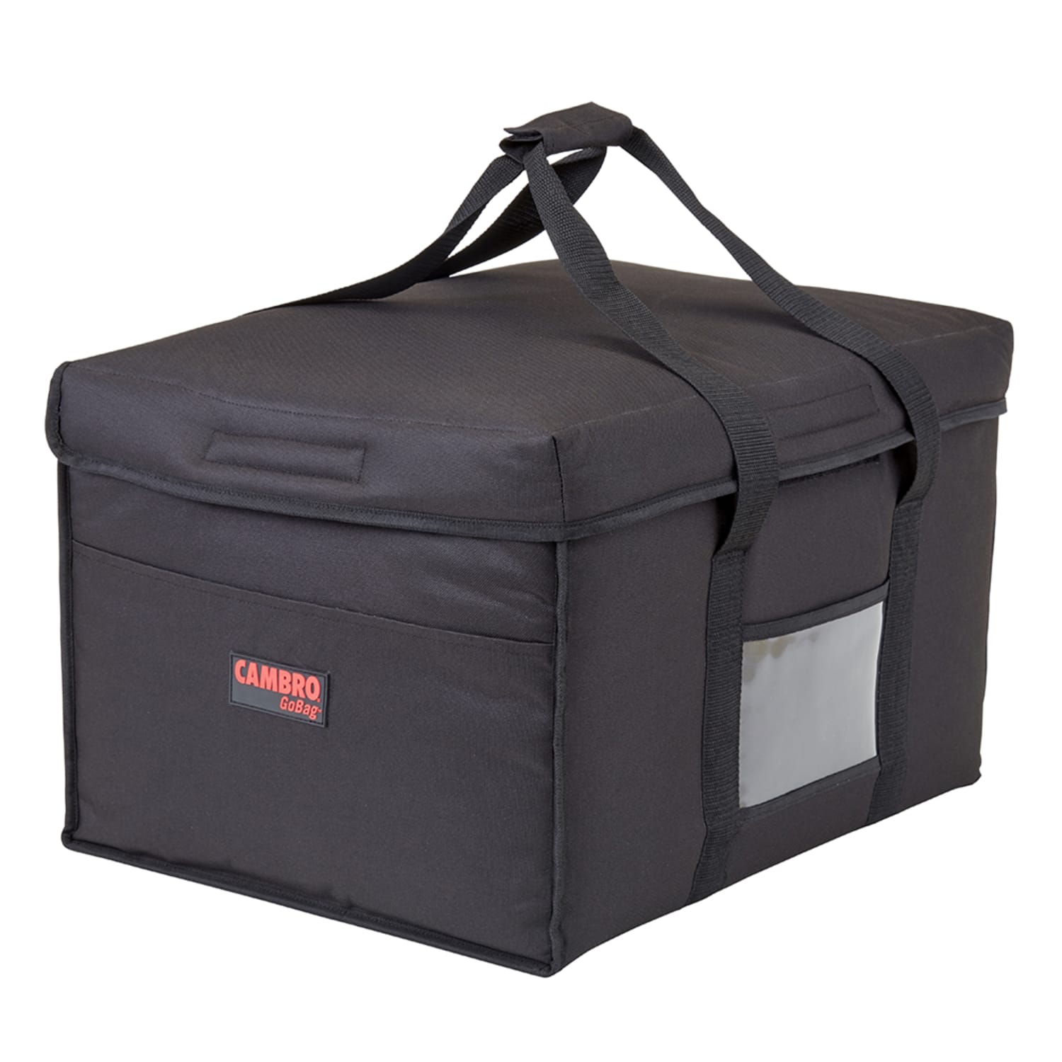 Cambro GBD181412110 GoBag Jumbo Food Delivery Bag - 18 x 14 x 12, Nylon, Black