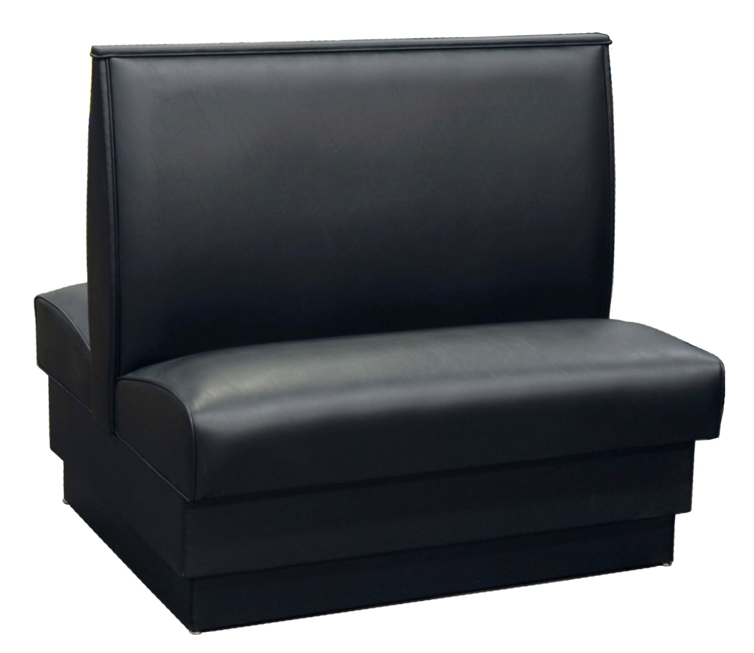 American Tables & Seating QAD-42GR4 BLK Double Restaurant Booth - Smooth Back, Fully Upholstered, 42 x 46, Tsunami, Black