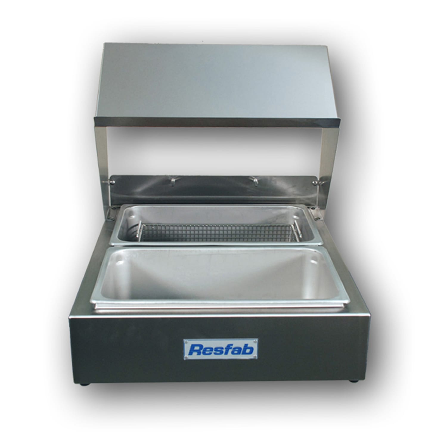 Resfab BT-2C Countertop Breading Station w/ Angled Top Shelf, Stainless Steel