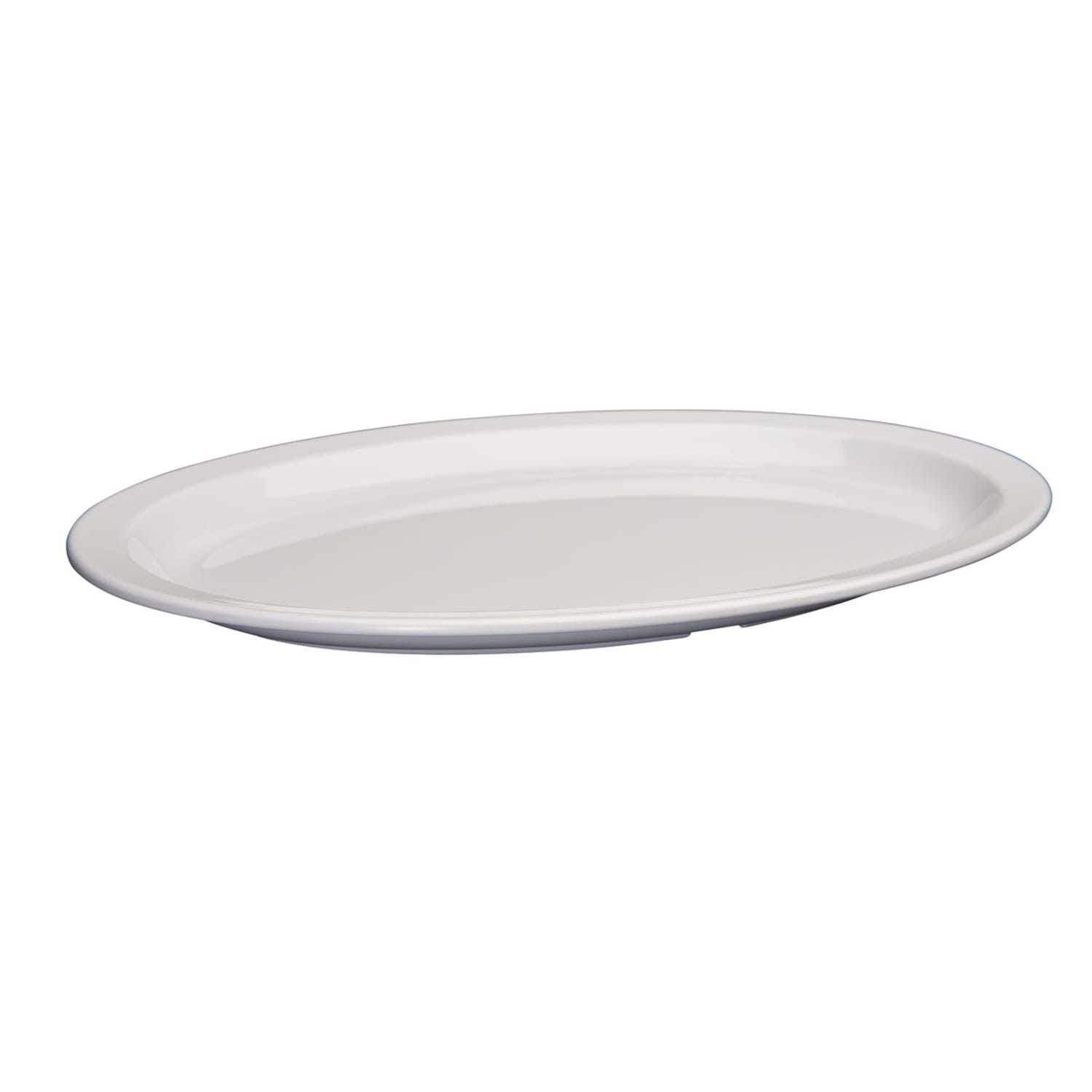 Winco MMPO-1510W 15-1/2 x 10-7/8 Oval Platter - Melamine, White, 2 Dozen