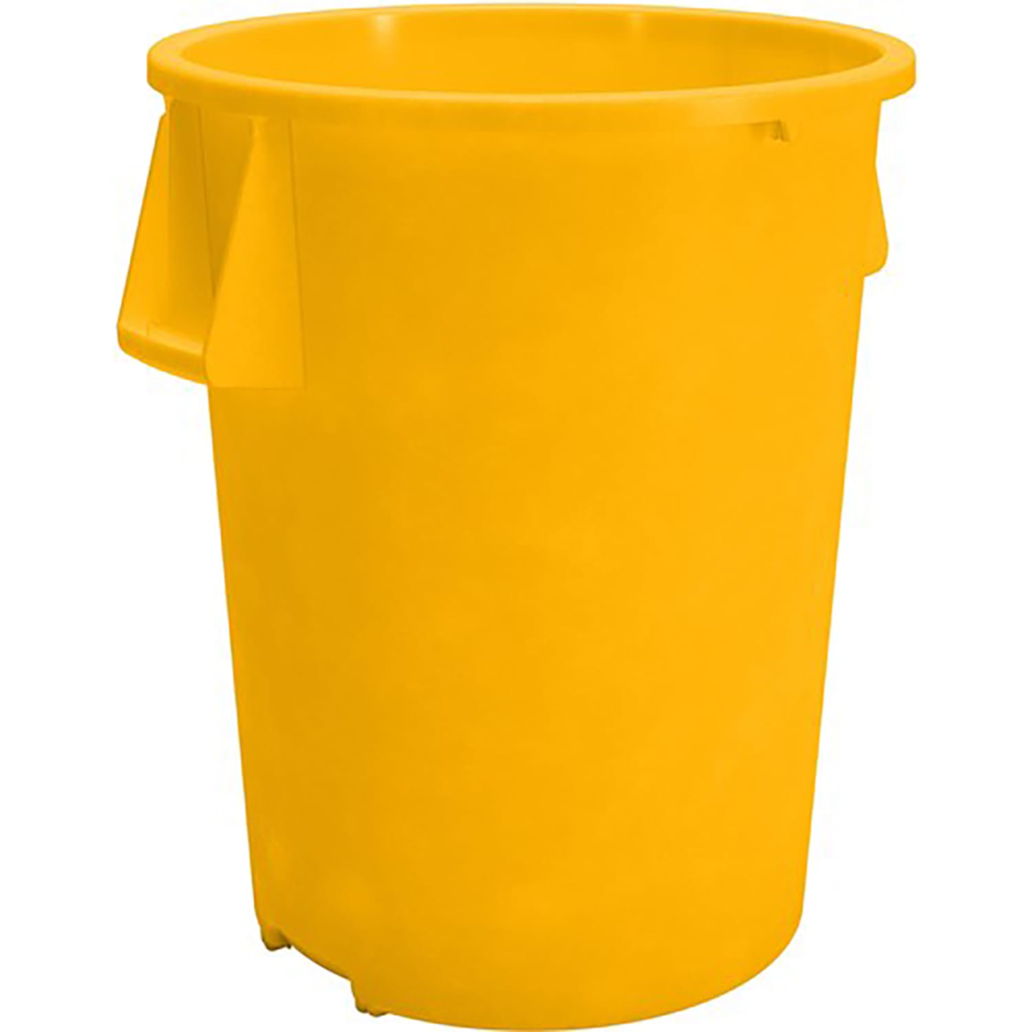 Carlisle 84105504 55 gallon Commercial Trash Can - Plastic, Round, Food Rated, Yellow, Case of 2