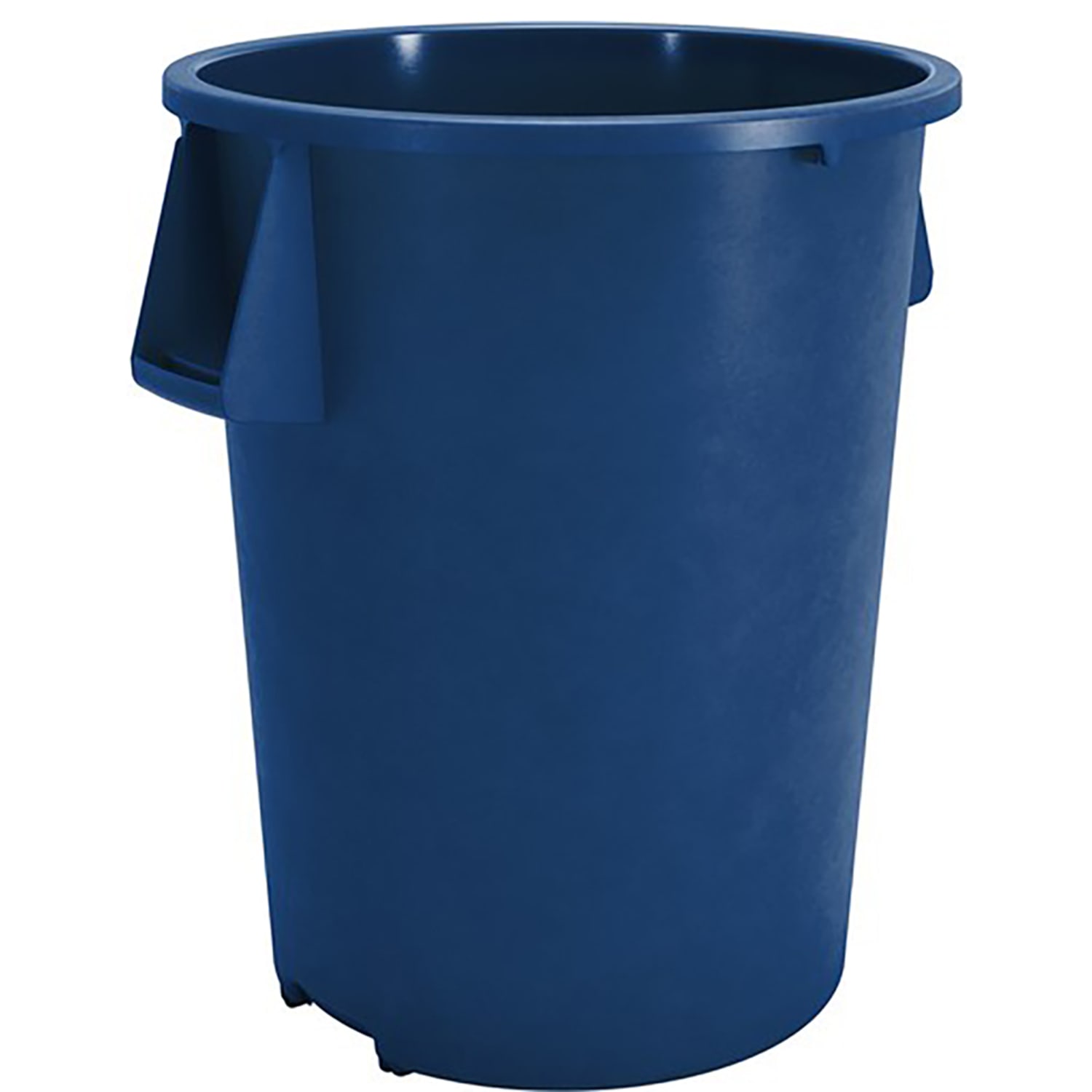 Carlisle 84105514 55 gallon Commercial Trash Can - Plastic, Round, Food Rated, Blue, Case of 2