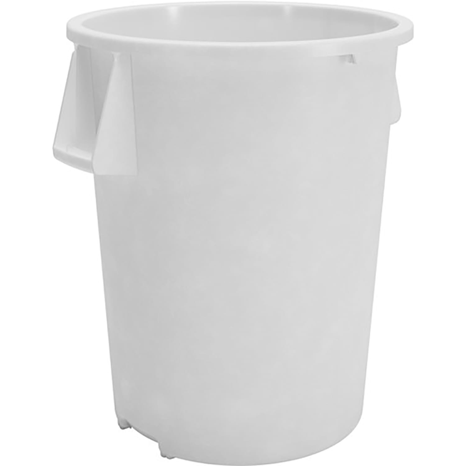 Carlisle 84105502 55 gallon Commercial Trash Can - Plastic, Round, Food Rated, White