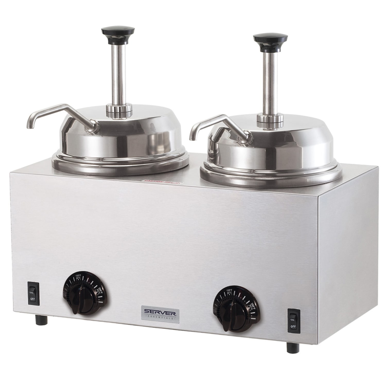 Server 81230 6 qt All Purpose Topping Warmer - 1/8 oz Increments, 120v, No. 10 Cans, Silver