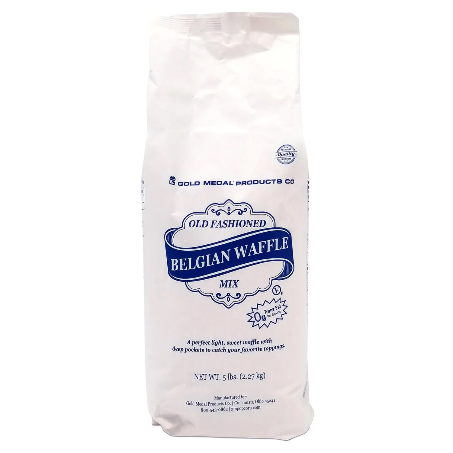 Gold Medal 5018 5 lb Old-Fashioned Belgian Waffle Mix, Pack of 6