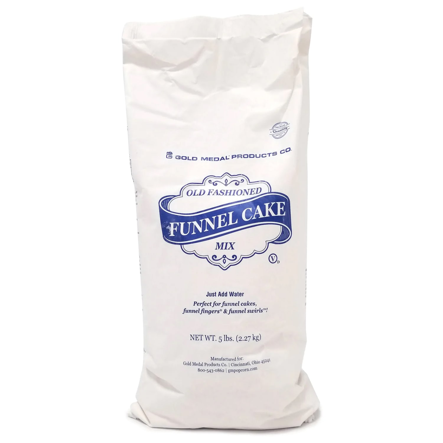 Gold Medal 5115 5 lb Old Fashioned Funnel Cake Mix, 6 Bags/Case, Six 5 lb Bags