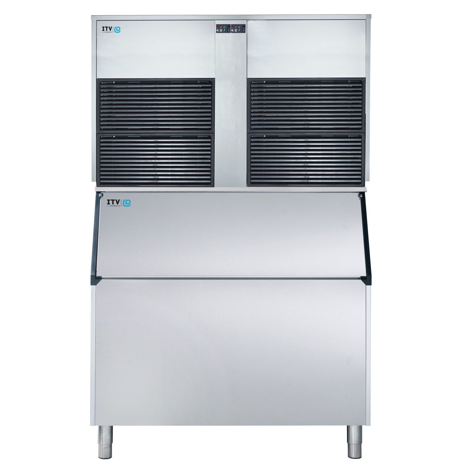 ITV Ice Makers IQ 2700/S-1050 2860 lb Ice Queen Flake Commercial Ice Machine w/ Bin - 1048 lb Storage, Air Cooled, 208-230v, Stainless Steel