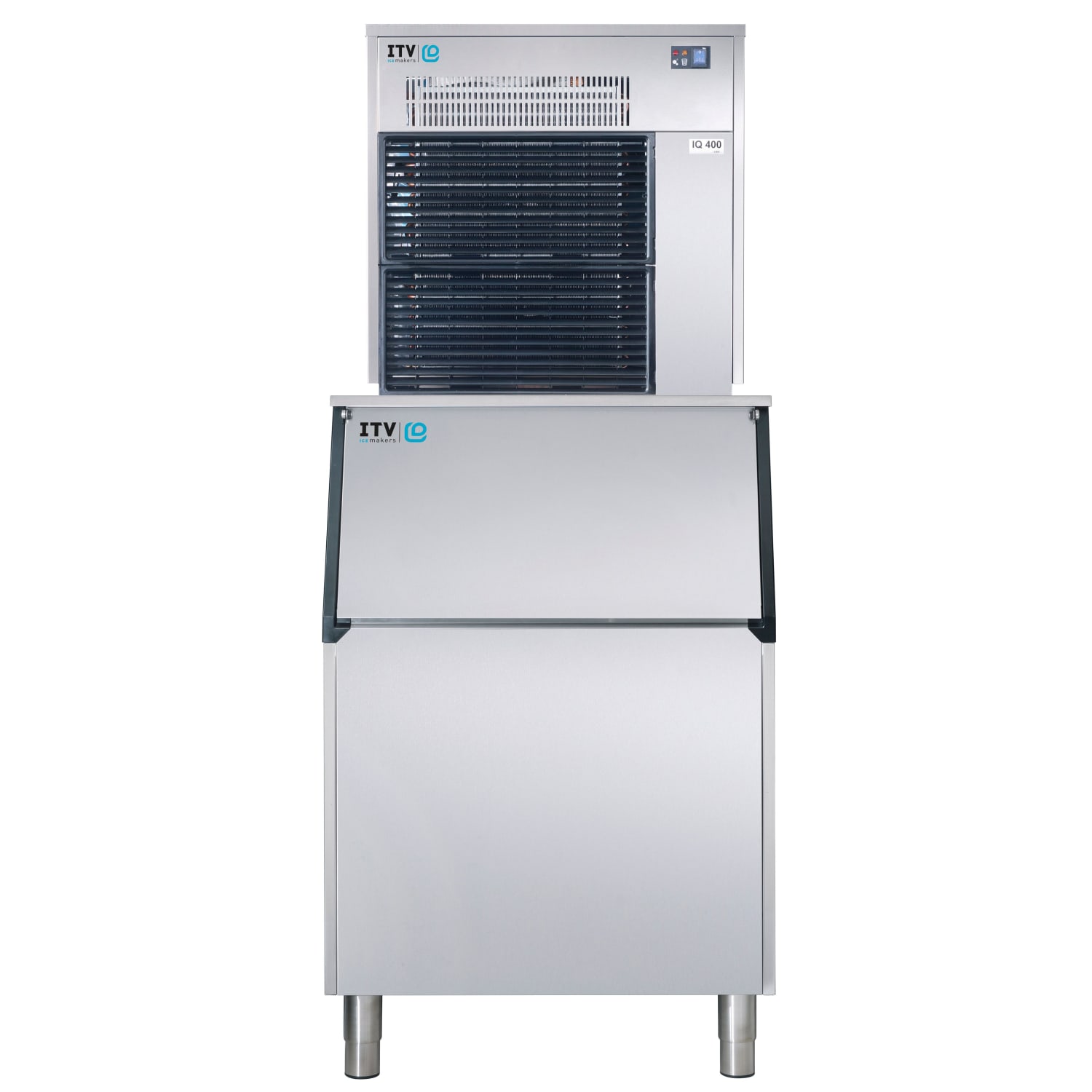 ITV Ice Makers IQ 900/S-500 980 lb Ice Queen Flake Commercial Ice Machine w/ Bin - 507 lb Storage, Air Cooled, 208-230v, 507 lb Production Capacity, Stainless Steel