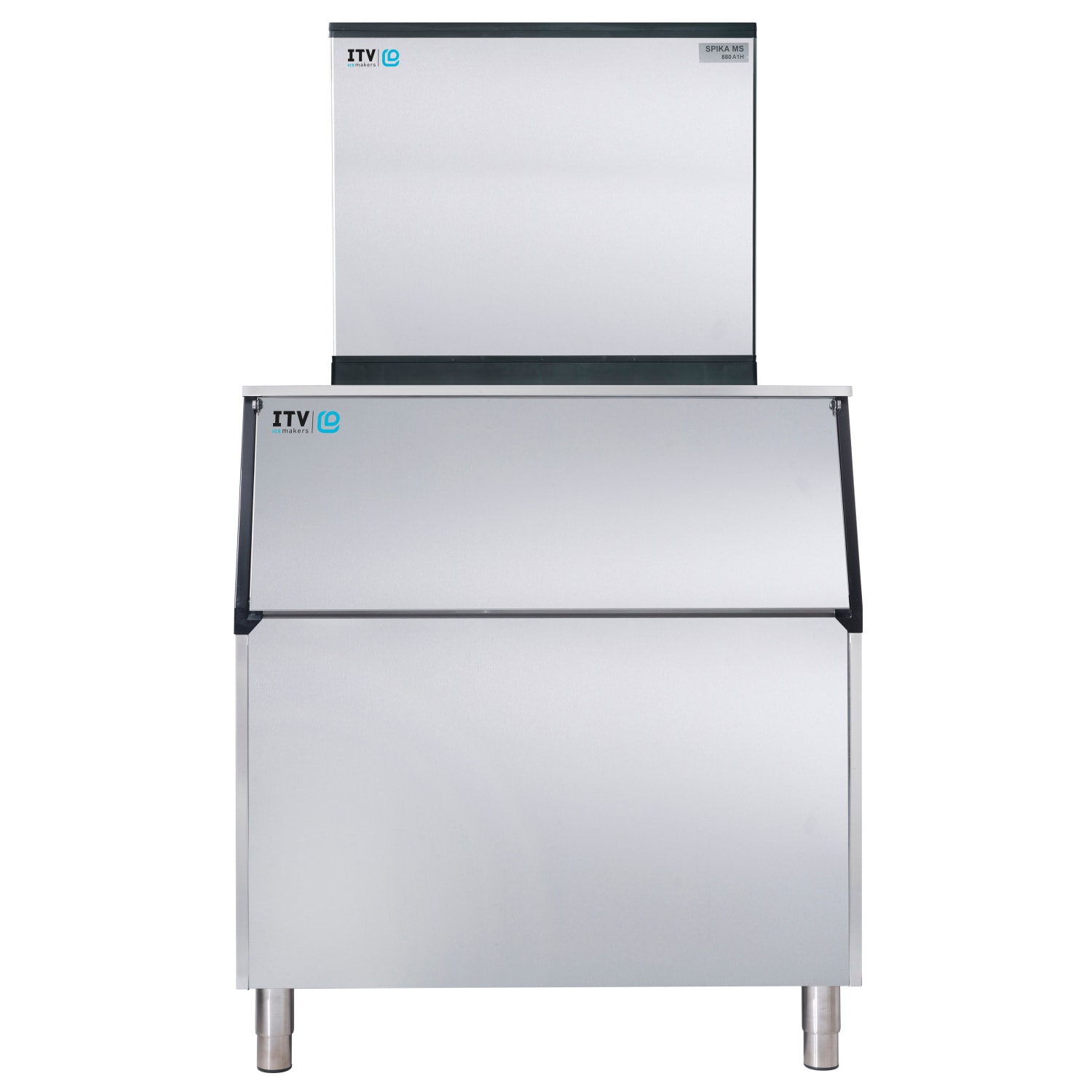 ITV Ice Makers SPIKAMS1000/S-750 W2H (17403/19510) 974 lb Spika Full/Half Cube Commercial Ice Machine w/ Bin - 750 lb Storage, Water Cooled, 208-230v, Water-cooled, 750-lb. Capacity, Stainless Steel
