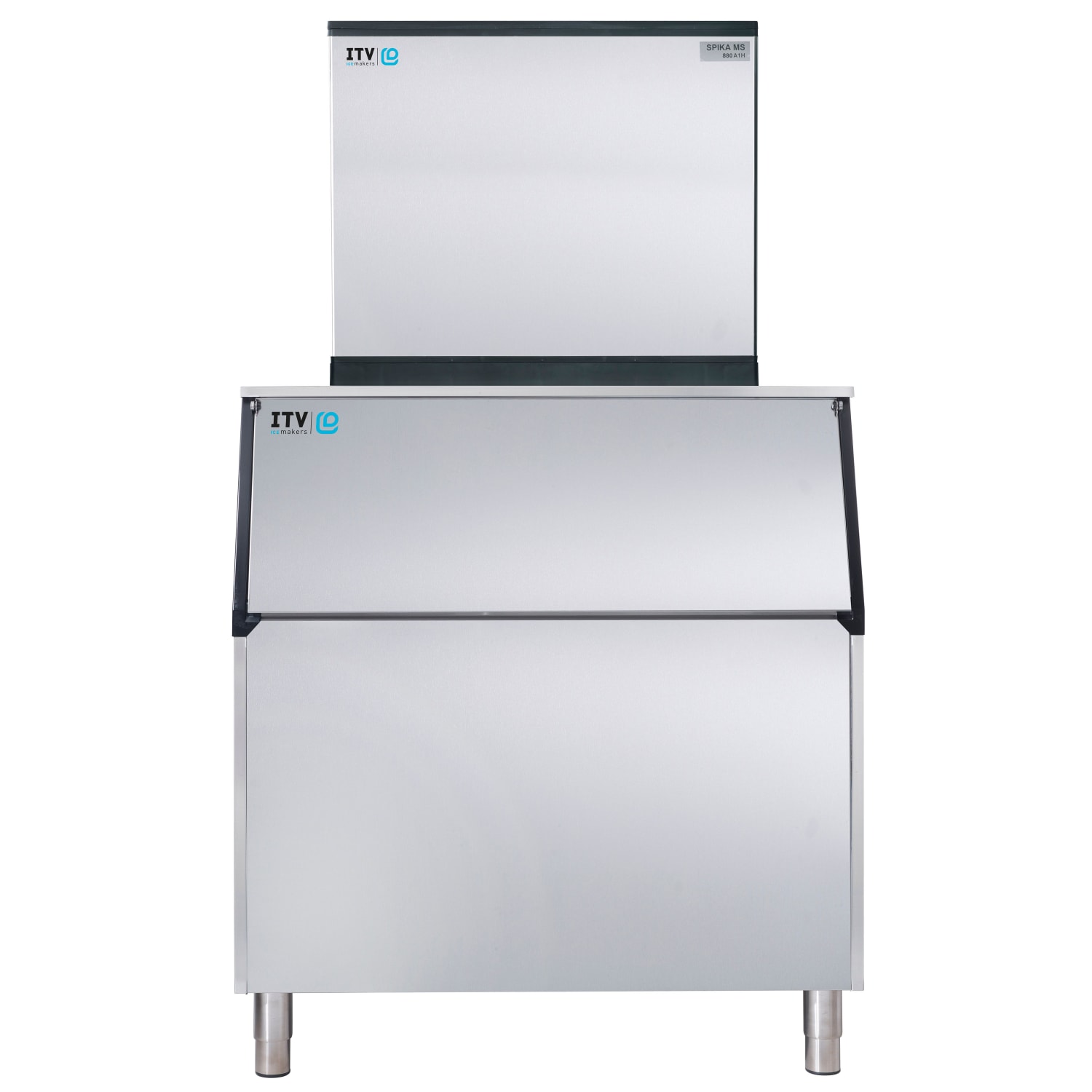 ITV Ice Makers SPIKAMS1000/S-750 W2F (18403/19510) 974 lb Spika Full/Half Cube Commercial Ice Machine w/ Bin - 750 lb Storage, Water Cooled, 208-230v, Water-cooled, 750-lb. Capacity, Stainless Steel