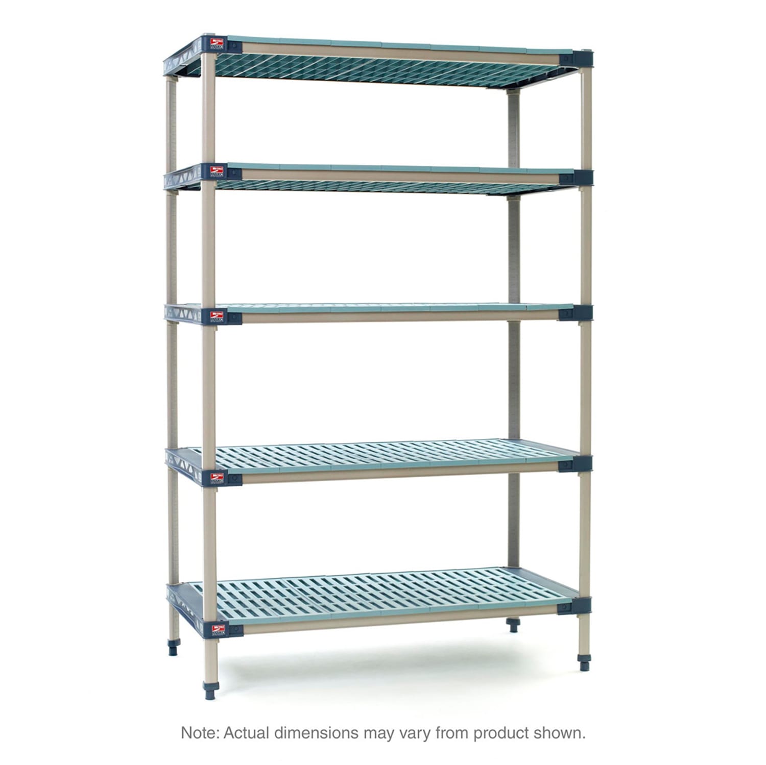 Metro MF-183074G-S-4 30 NSF 4-Tier Heavy-Duty Plastic Shelving Unit - MetroMax 4, 18W, 74H, 30""W x 18""D x 74""H, Rust Resistant, Blue