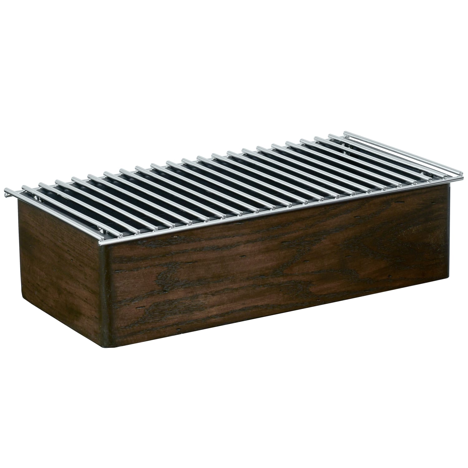 Cal-Mil 22422-112 Rectangular Chafer Alternative - 19 3/4D x 10D x 5 1/2H, Oak Wood, Dark, Brown