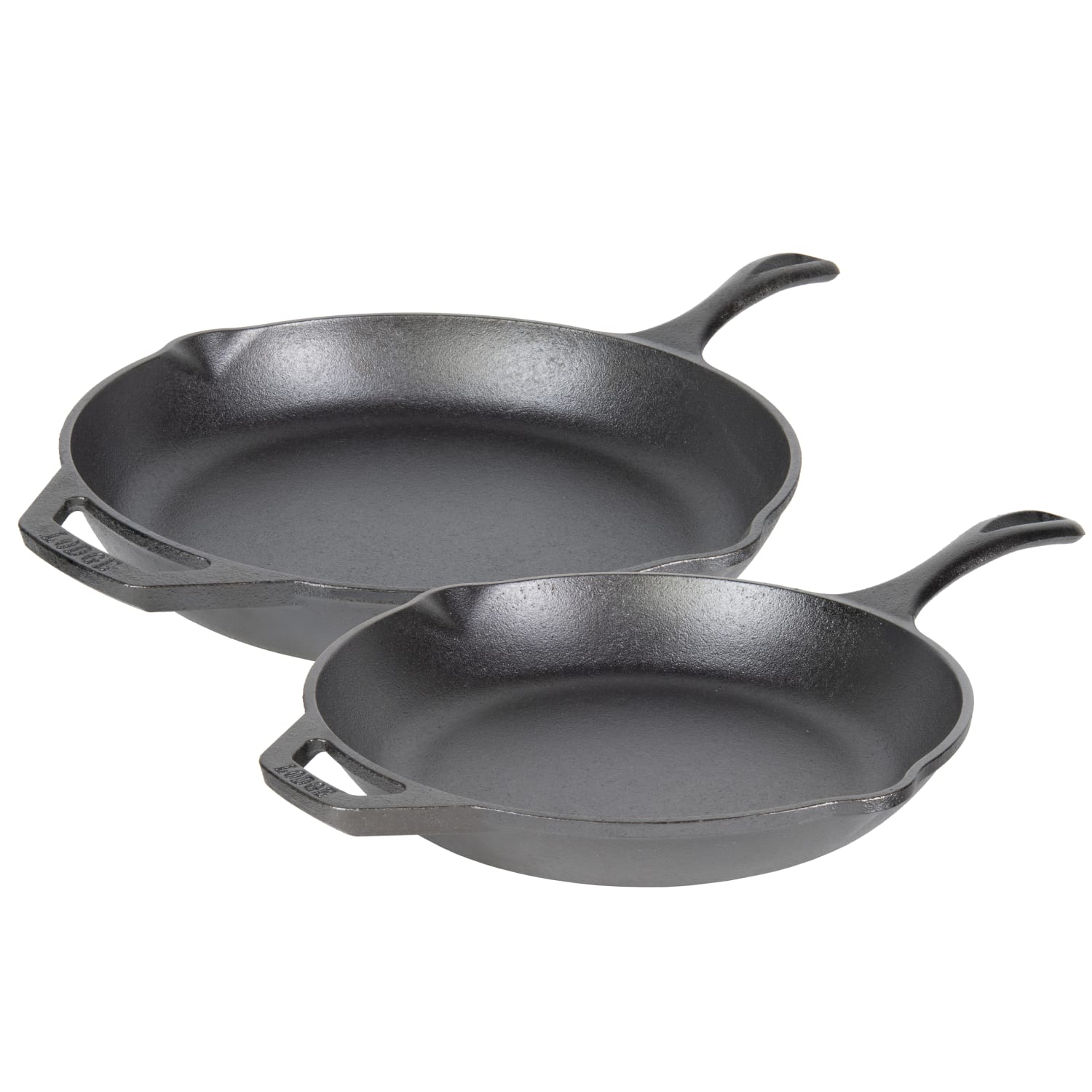 Lodge LC2SETA 2 piece Seasoned Skillet Set, Cast Iron, Black