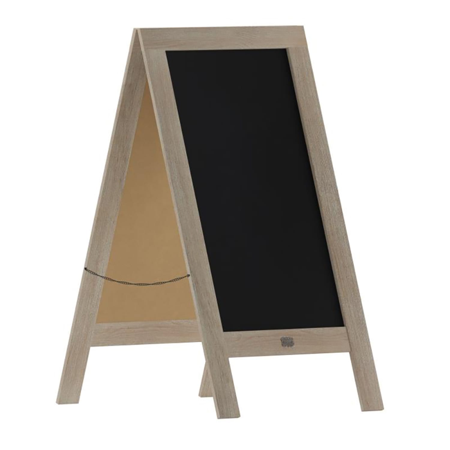 Flash Furniture HGWA-GDI-CRE8-472315-GG Double-Sided Magnetic Chalkboard Easel - 20 x 40, Pine Wood, Vintage Brown