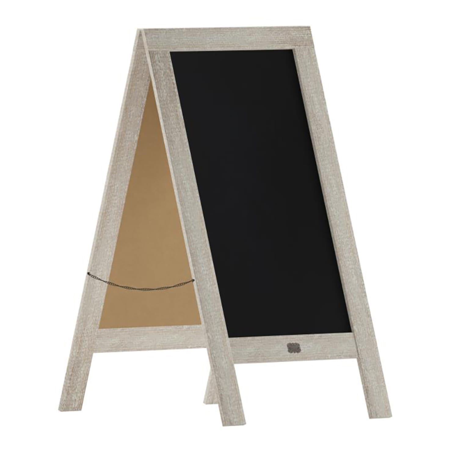 Flash Furniture HGWA-GDI-CRE8-654315-GG Double-Sided Magnetic Chalkboard Easel - 20 x 40, Pine Wood, Vintage White