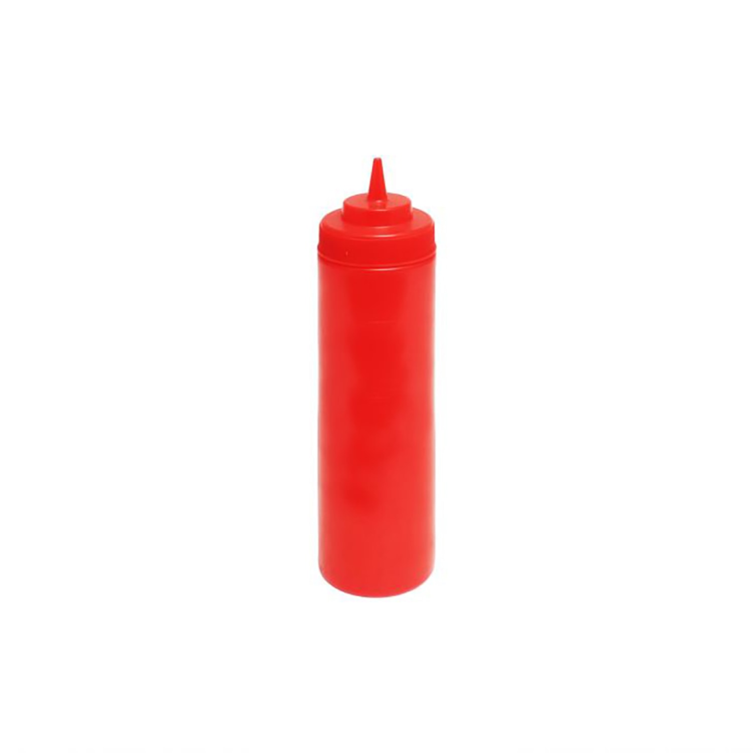 Thunder Group PLTHSB024RW 24 oz Wide Mouth Squeeze Bottle - Plastic, Red, Pack of 6