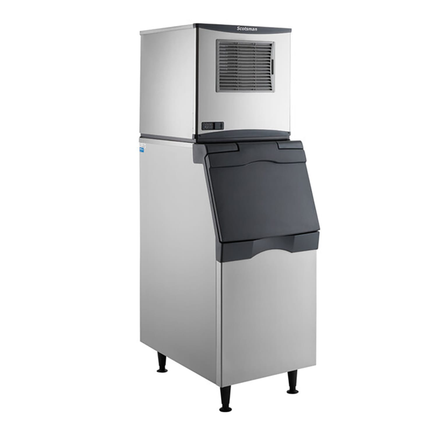 Scotsman NS0422AX-1/B322S 430 lb Prodigy Plus Nugget Commercial Ice Machine w/ Bin & Filter - 370 lb Storage, Air Cooled, Soft Nugget, 370 lb Storage Bin, Stainless Steel, 115 V
