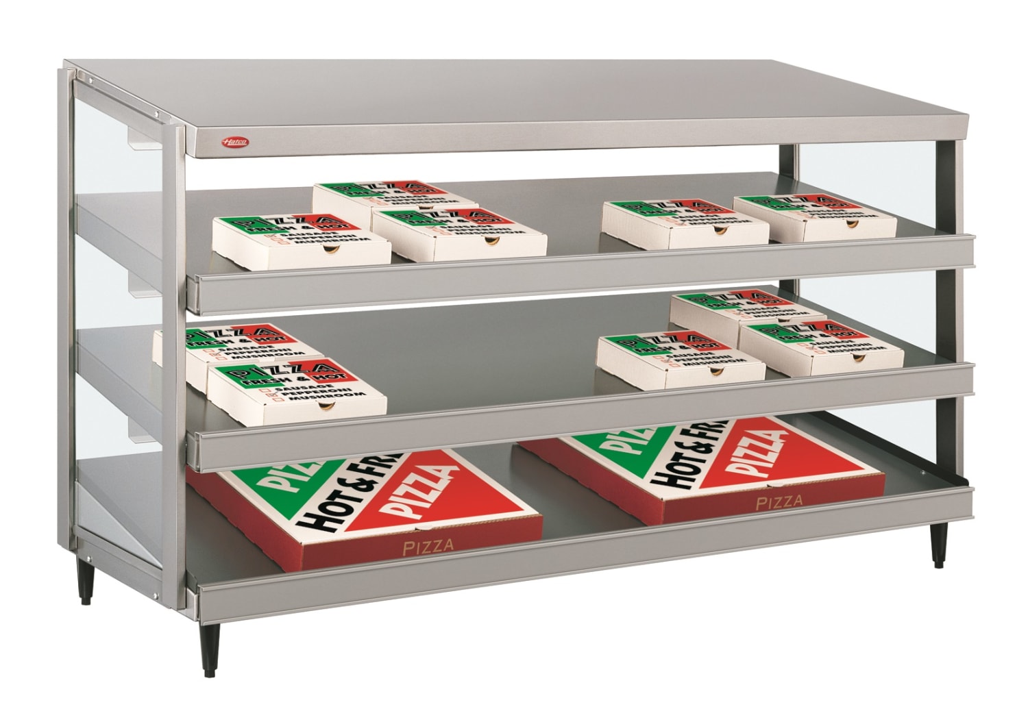 Hatco GRPWS-3618T 36 Heated Pizza Merchandiser w/ 3 Levels, 120v/208 240v/1ph, Stainless Steel