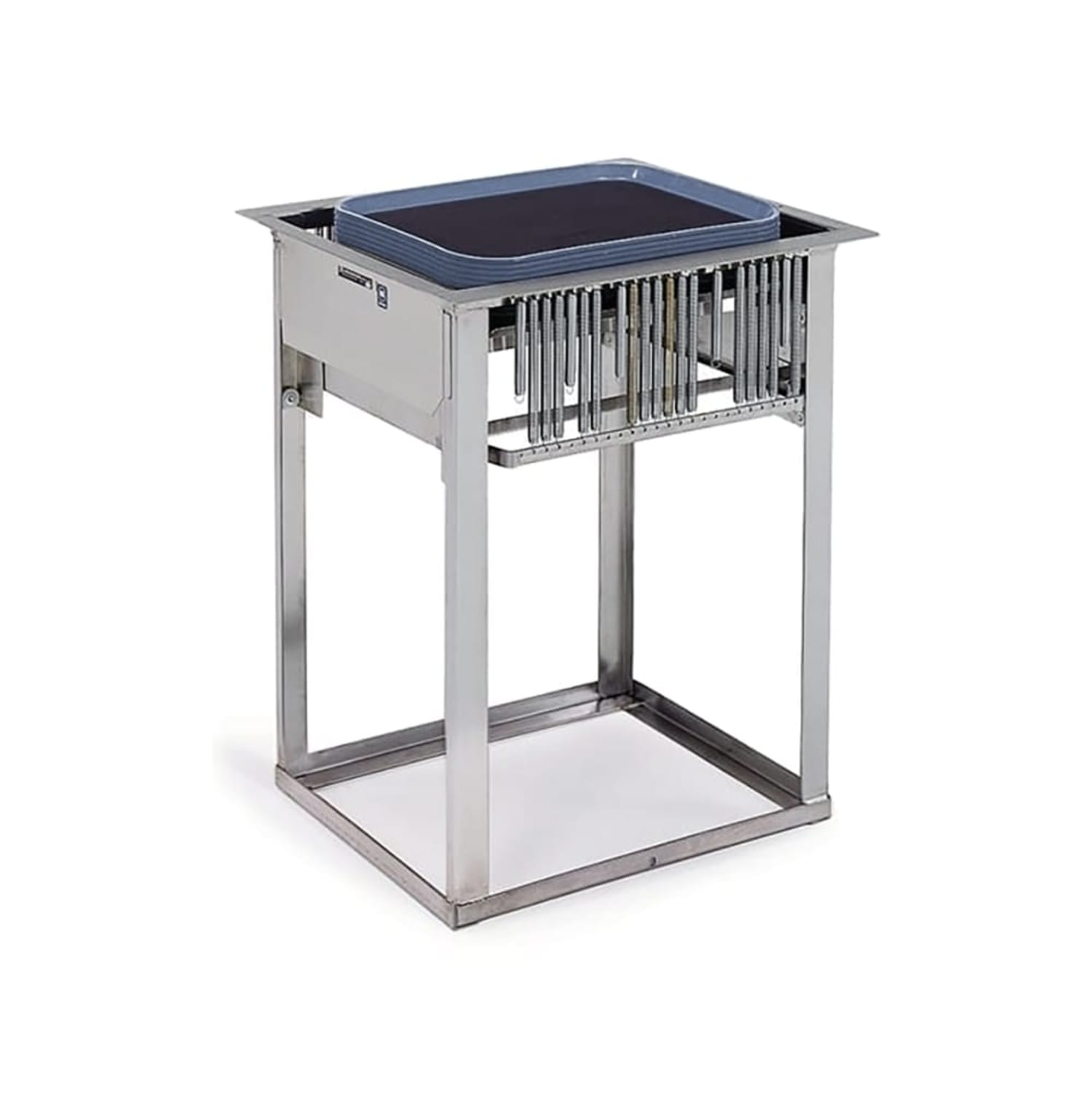 Lakeside 976 Drop-In Tray Dispenser w/ Self-Leveling Tube, 150 Tray Capacity, 150-Tray Capacity, Stainless Steel