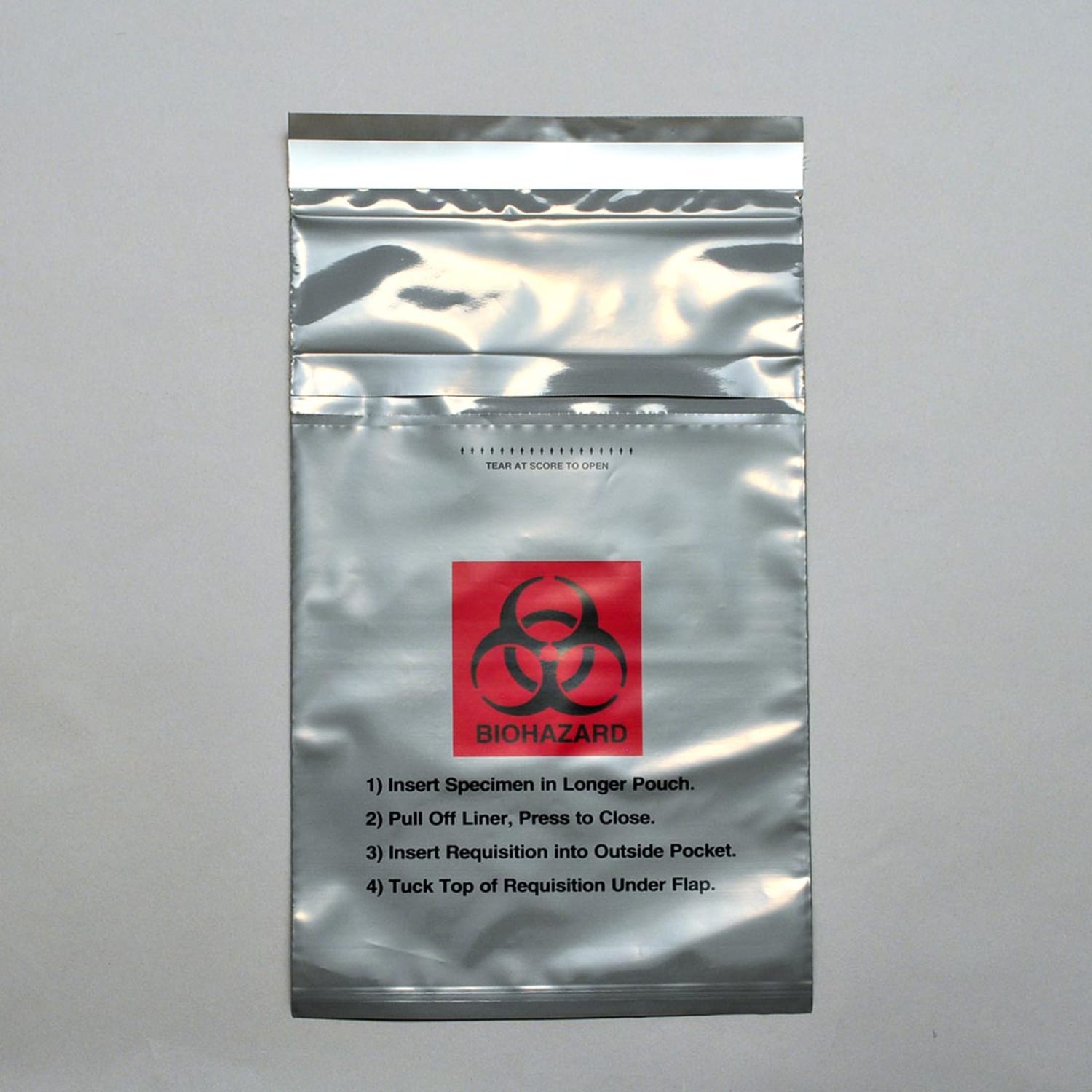 LK Packaging LAB20610C Lab-Loc Reclosable 3-Wall Specimen Bags - 6 x 10 1/4, Polyethylene, Gray Opaque, Case of 1000