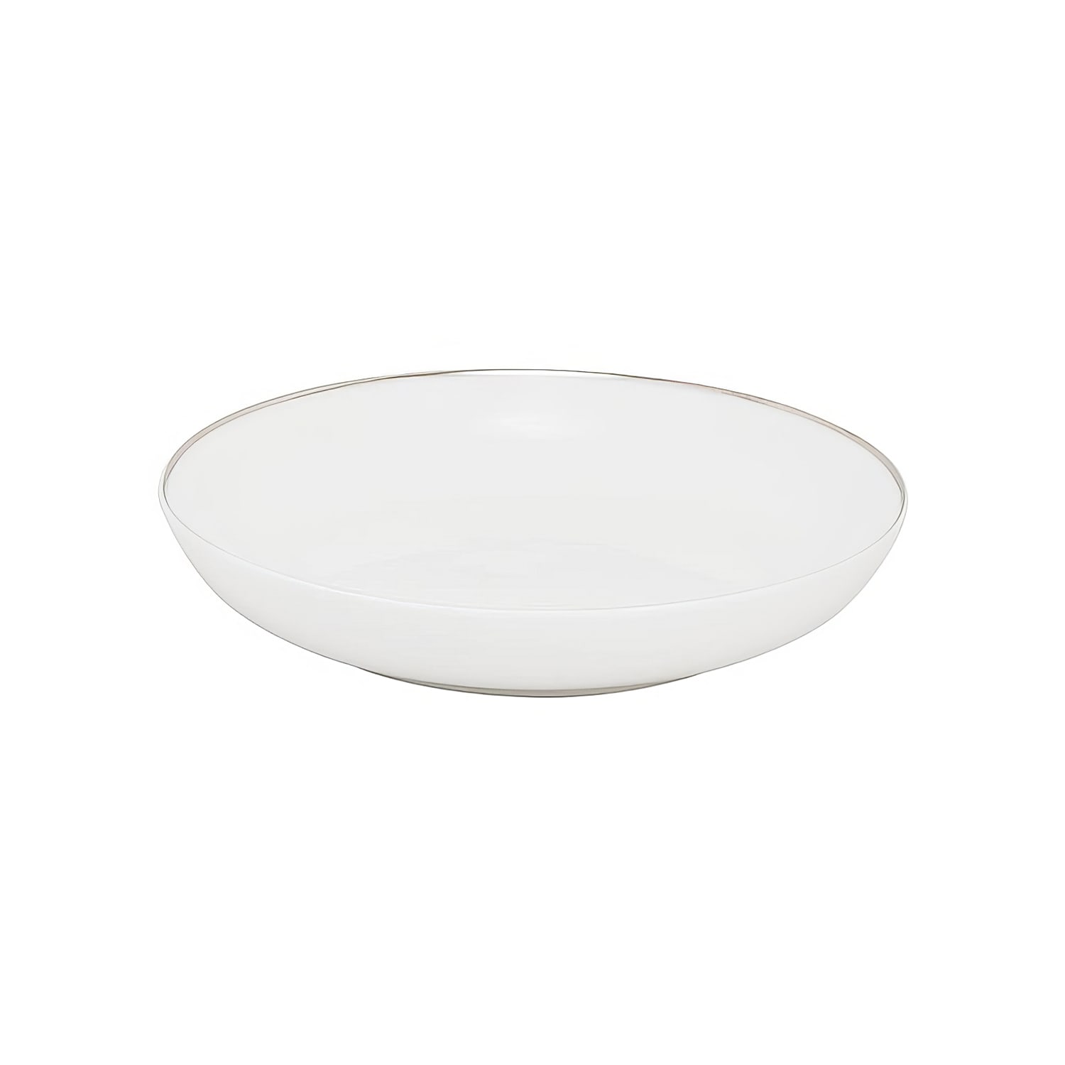 10 Strawberry Street CPSL0003 20 oz Round Silver Line Soup Bowl - Porcelain, White, 2 Dozen
