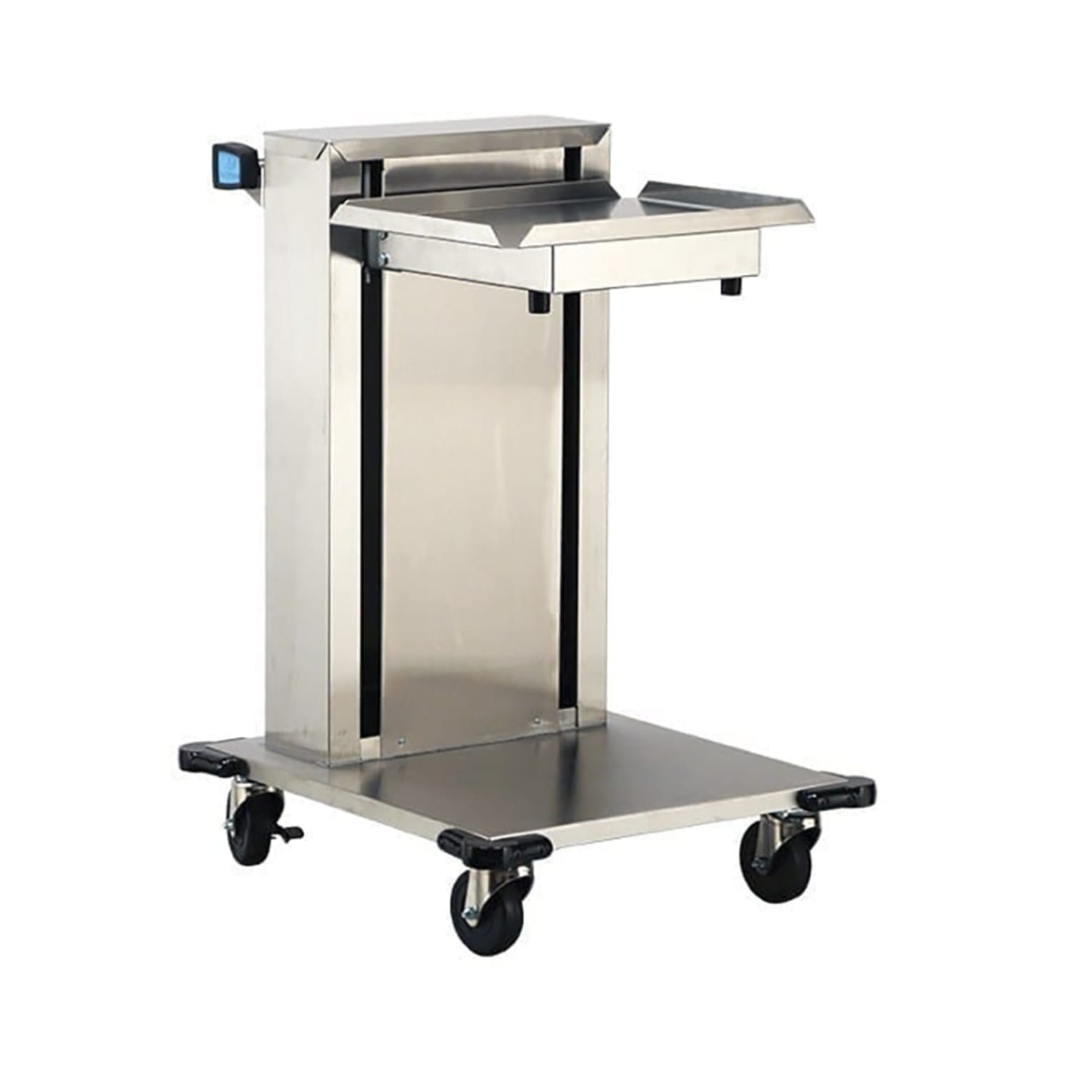 Lakeside 818 Mobile Cantilever Tray Dispenser w/ Self-Leveling, 14 x 18 Trays, Silver