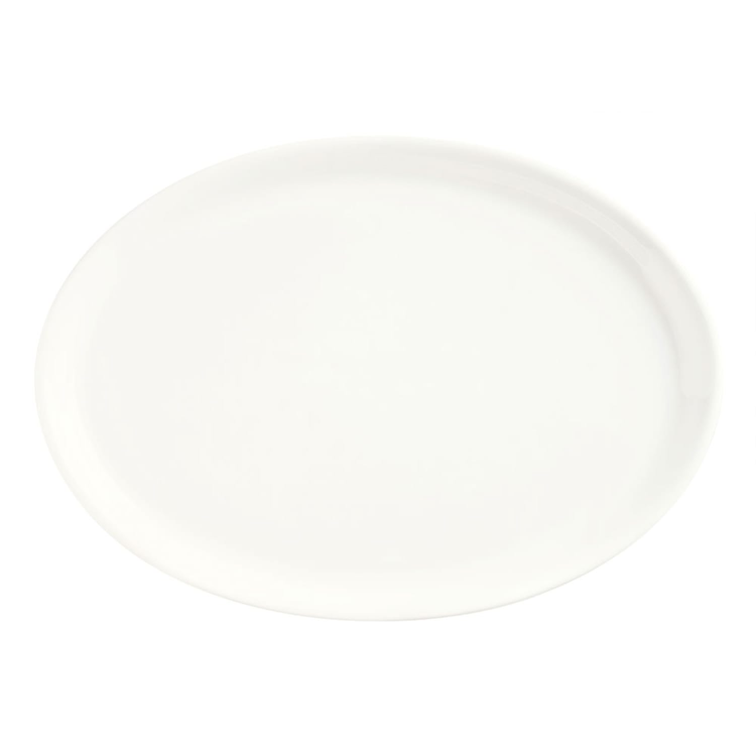 Libbey 905356303 15 x 10-3/4 Oval Slenda Tray - Porcelain, White Royal Rideau, 1 Dozen
