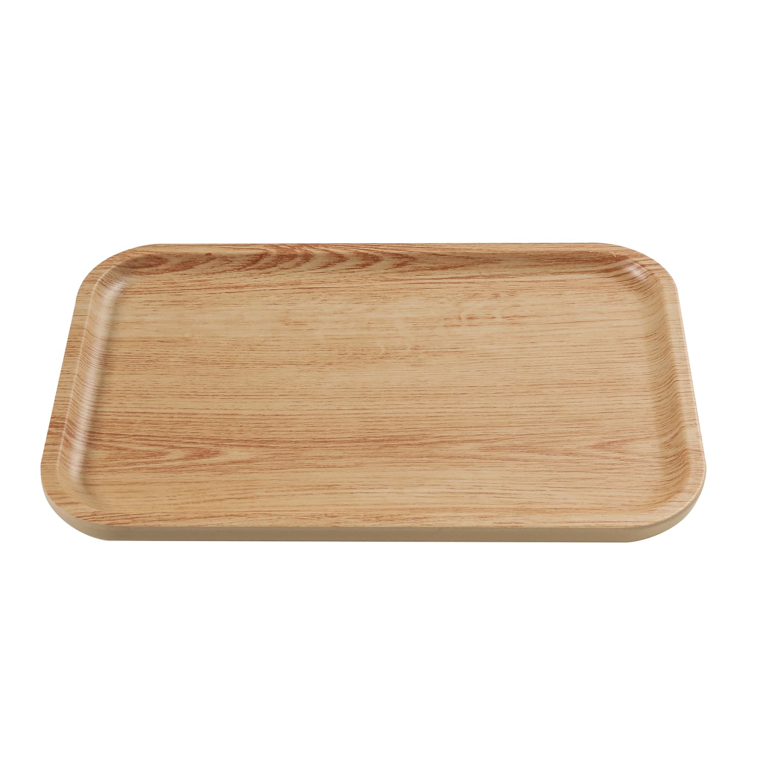 Yanco WD-2209 Rectangular Melamine Dinner Plate - 9 3/4 x 5 1/2, Golden Oak, Brown, 3 Dozen