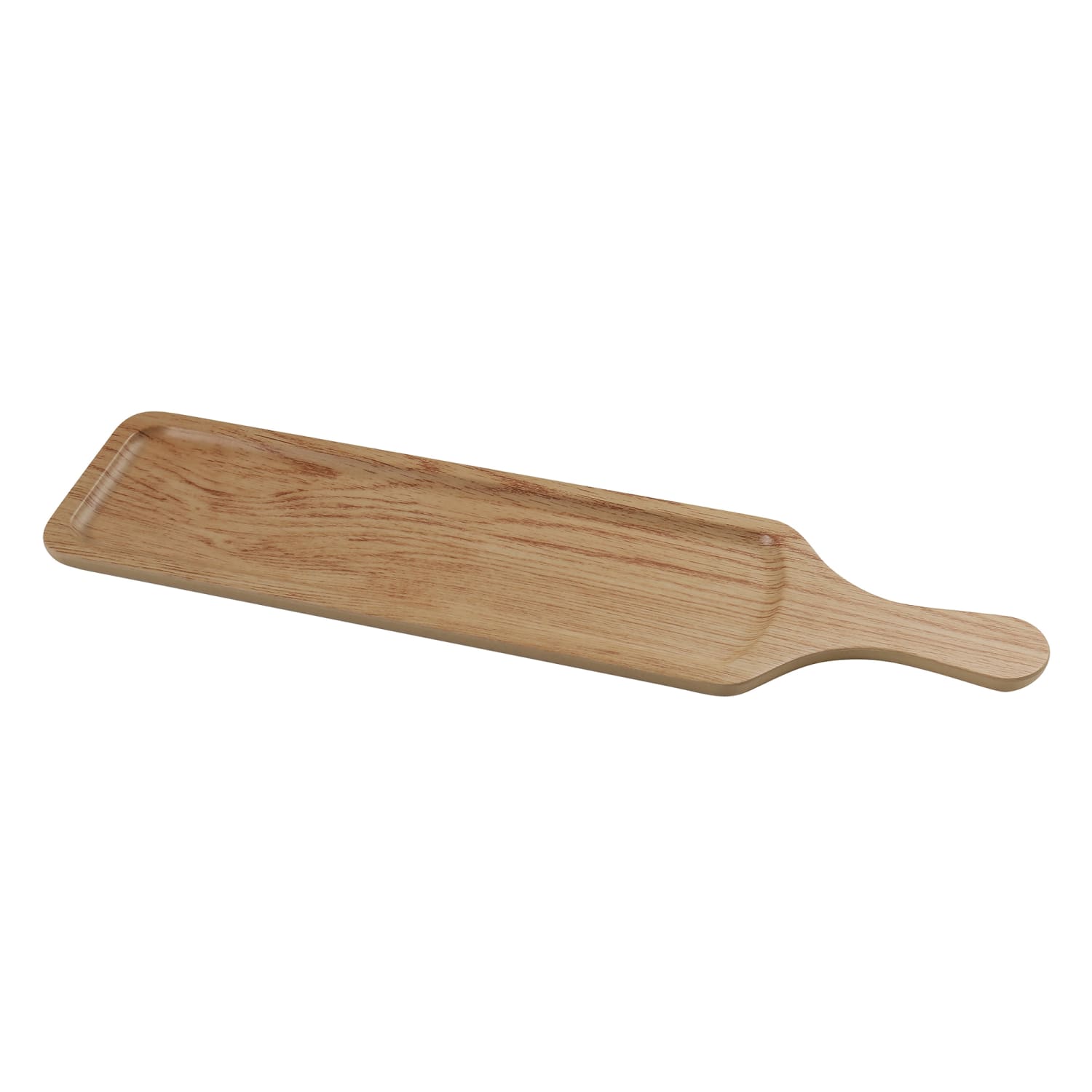 Yanco WD-2419 Rectangular Wooden Tray II Serving Board - 19 3/4 x 5 1/2, Melamine, Golden Oak, Brown, 1 Dozen